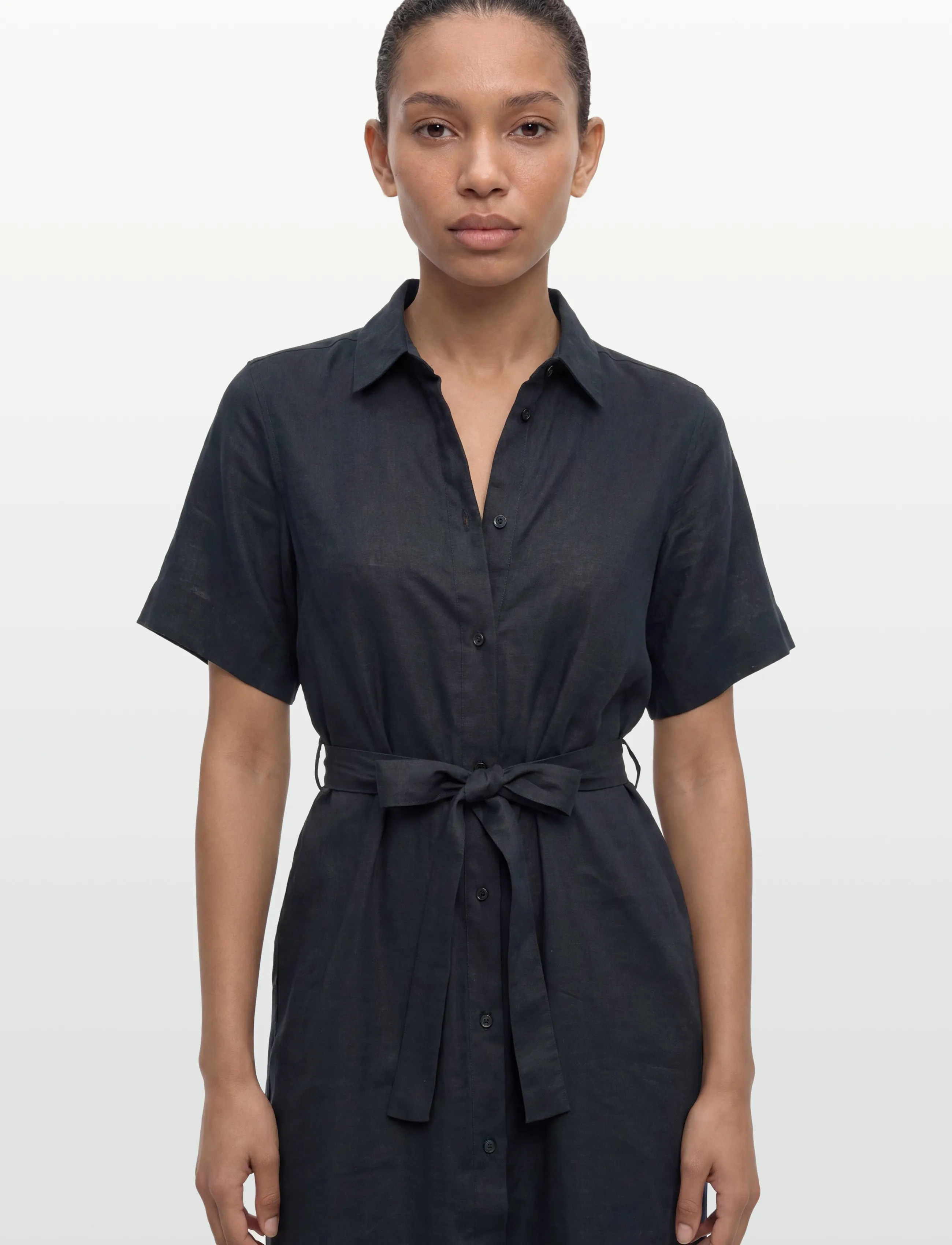 Linen Ss Shirt Dress 2