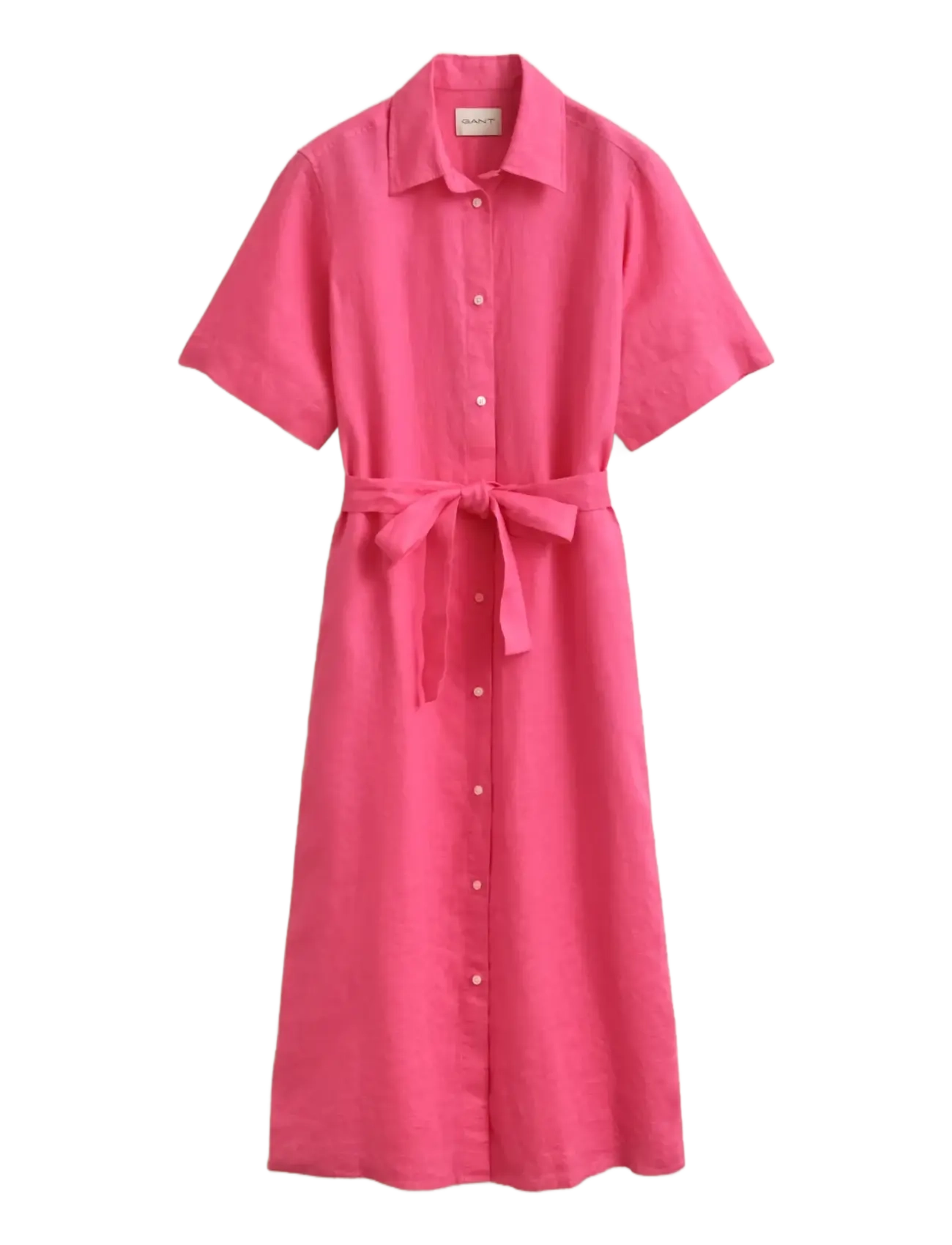 Gant LINEN SS SHIRT DRESS - GANT - BRIGHT FUSCHIA / pink/rose