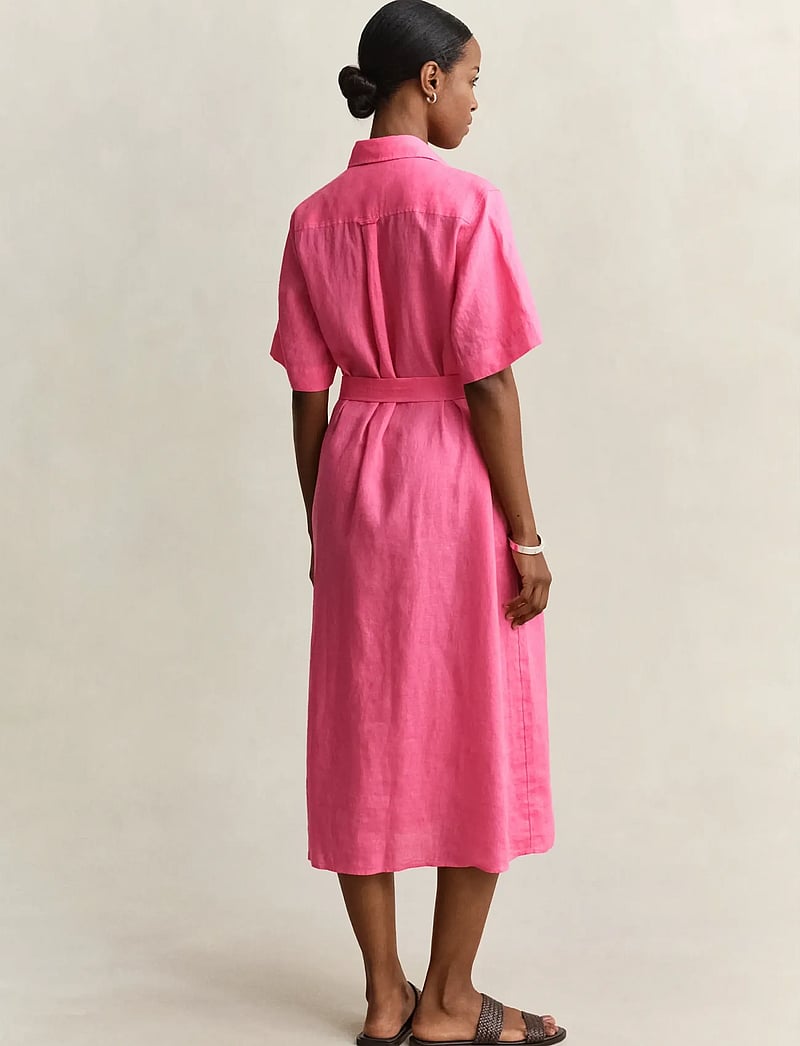 GANT - LINEN SS SHIRT DRESS - hemdkleider - bright fuschia - 2