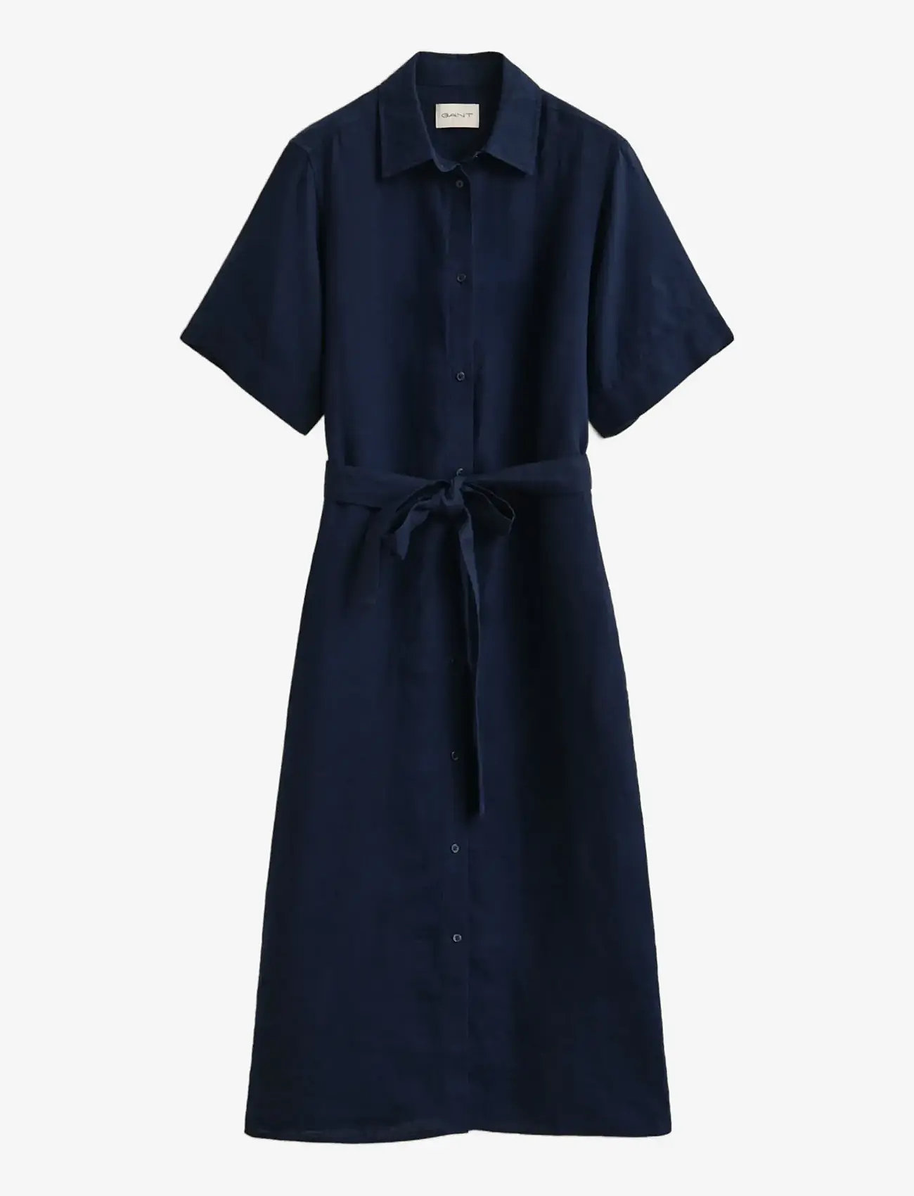 GANT - LINEN SS SHIRT DRESS - hemdkleider - evening blue - 1