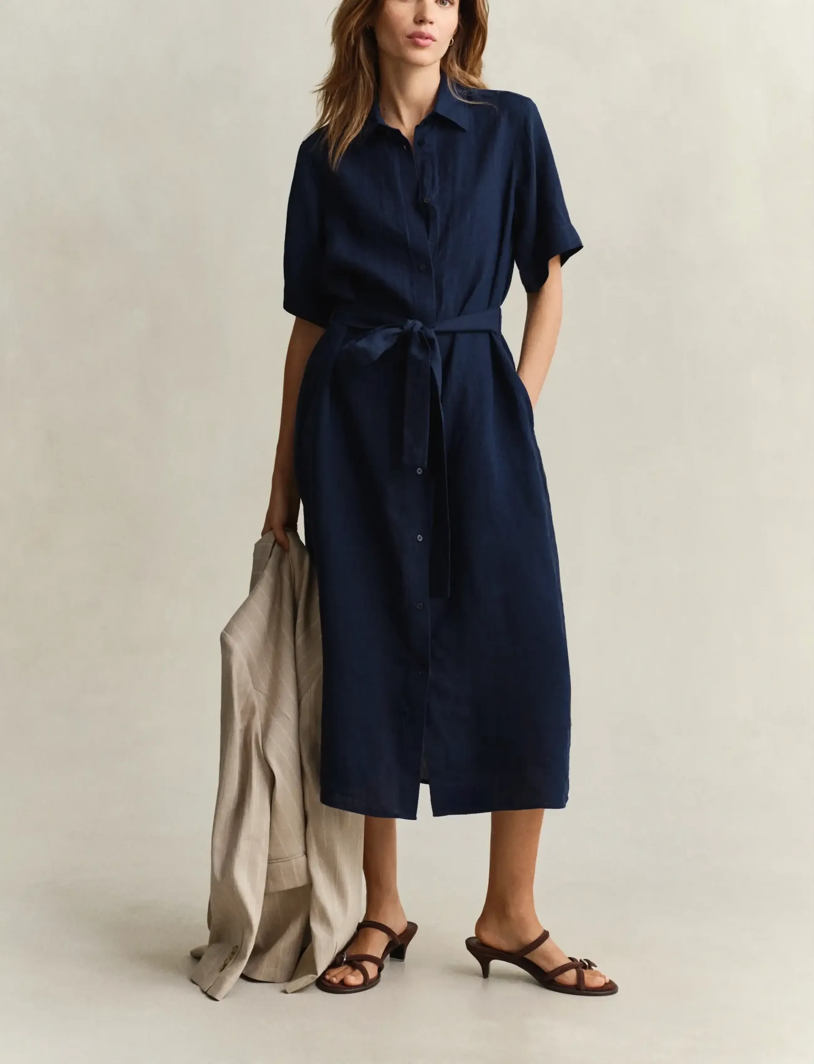 Linen Ss Shirt Dress 4