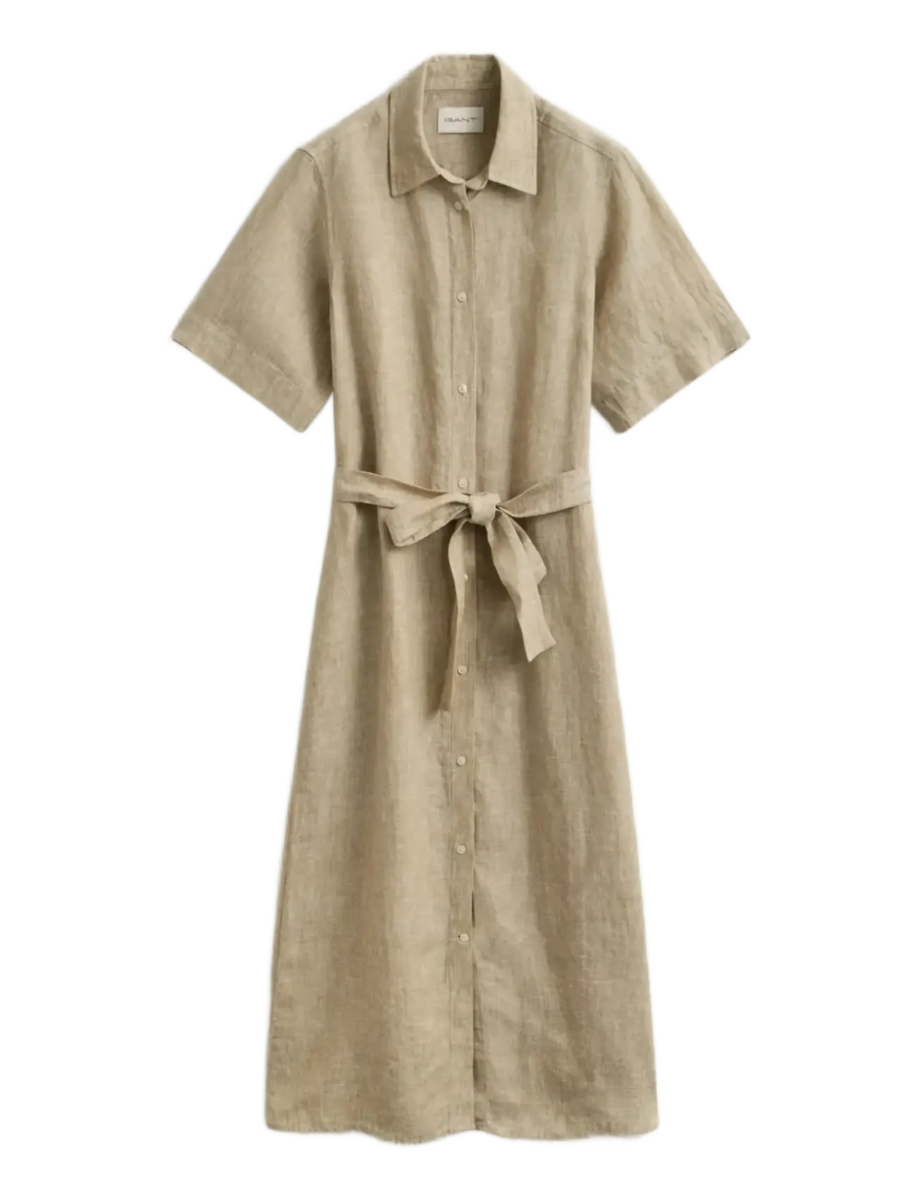 Gant LINEN SS SHIRT DRESS - GANT - OAT BEIGE / beige