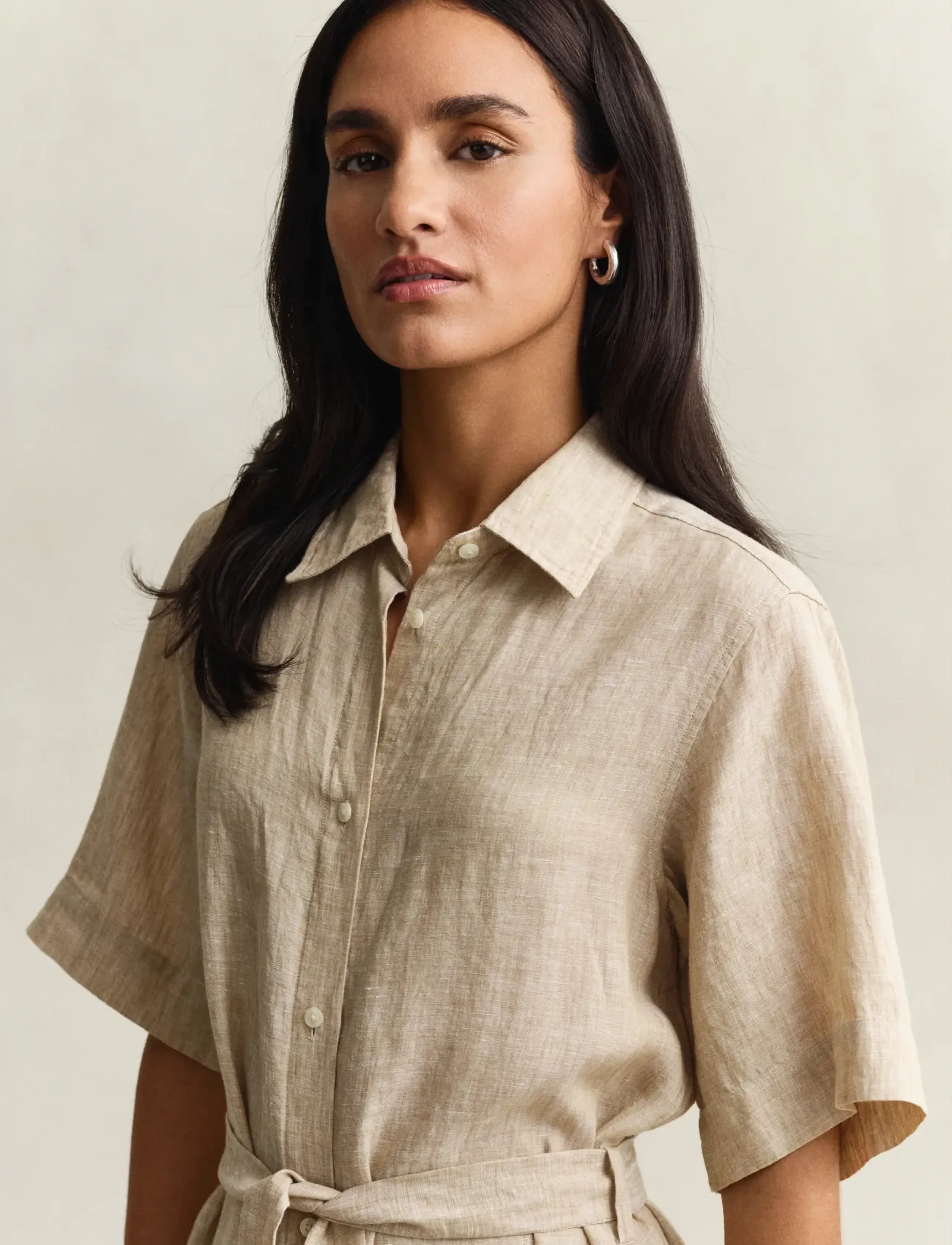 Linen Ss Shirt Dress 3