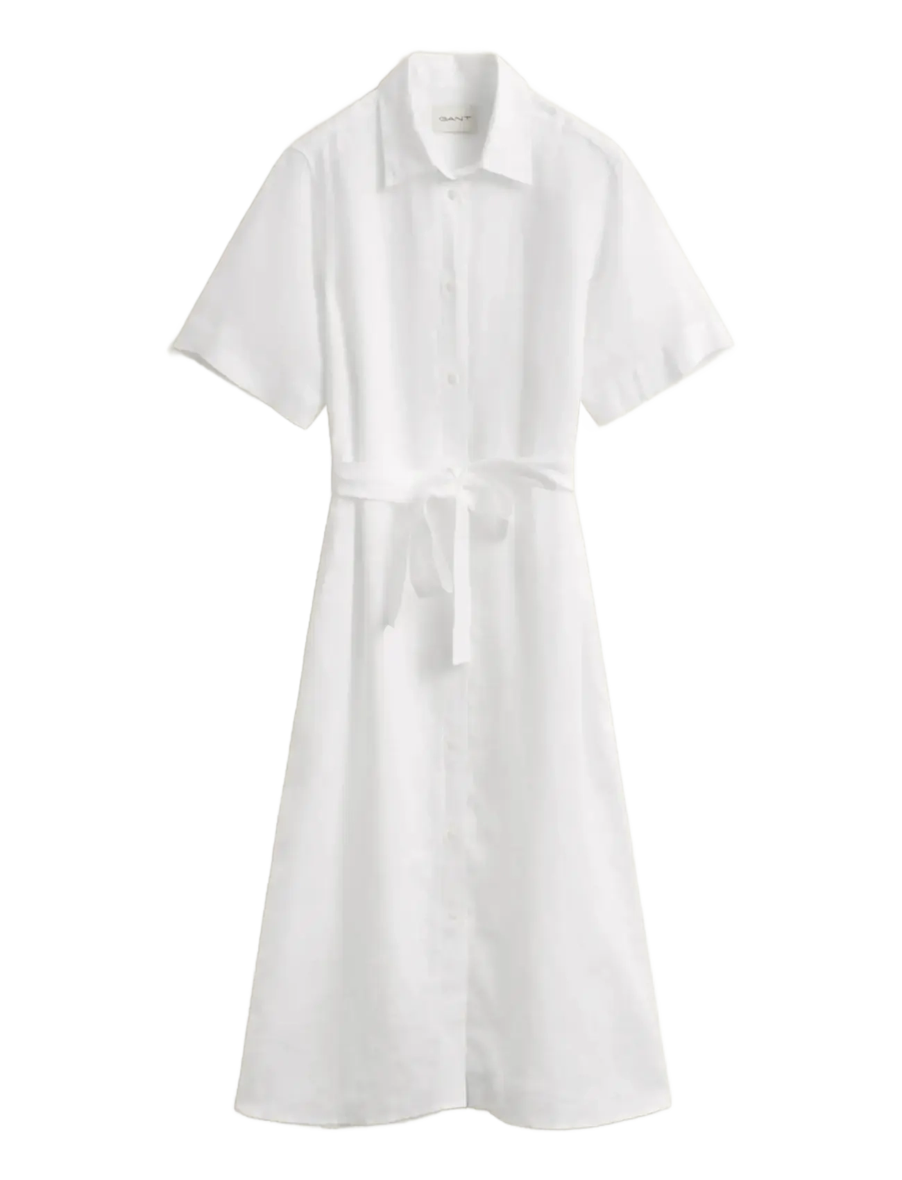 Gant LINEN SS SHIRT DRESS - Kleider - WHITE / white