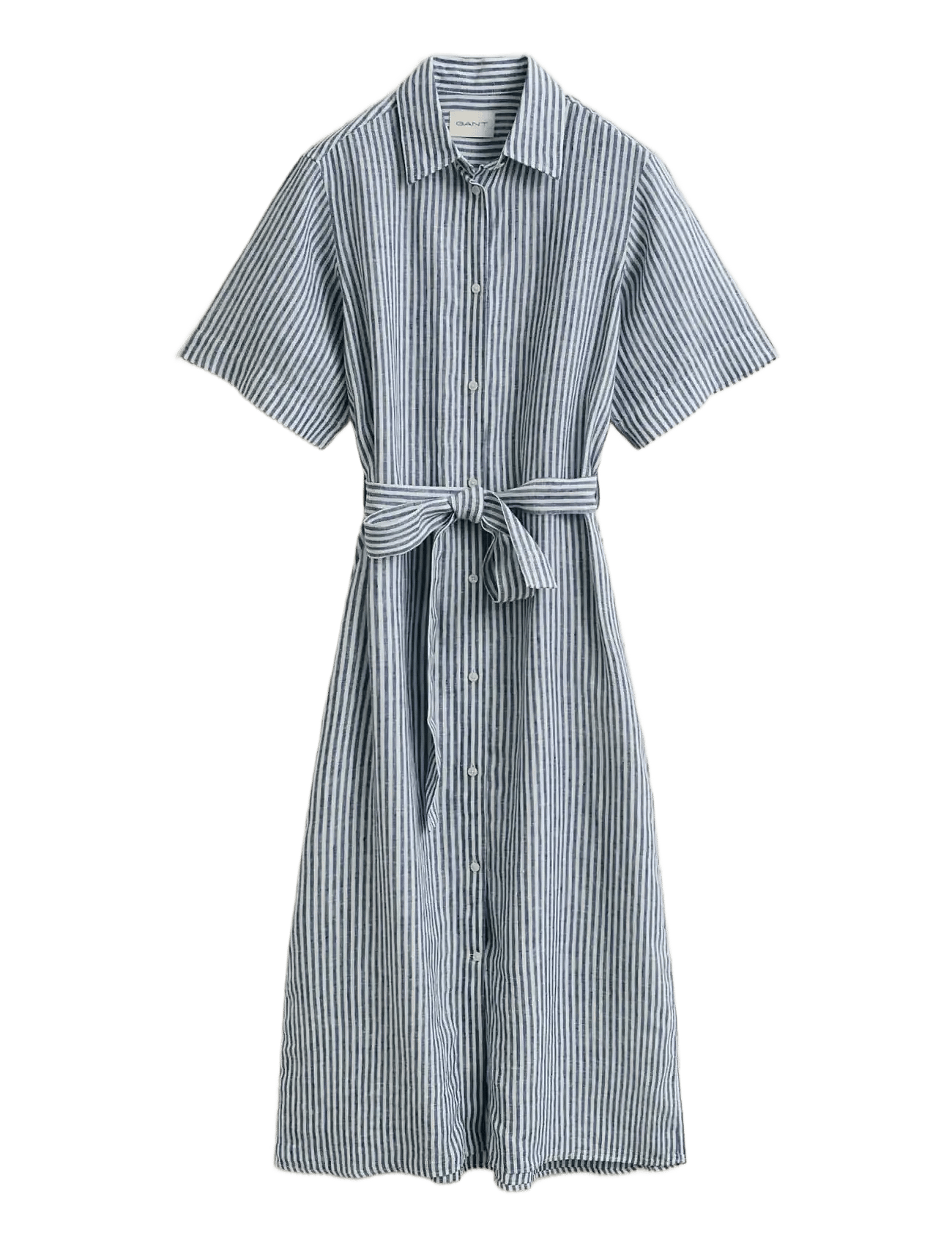 Gant | Striped Linen Ss Shirt Dress | 44