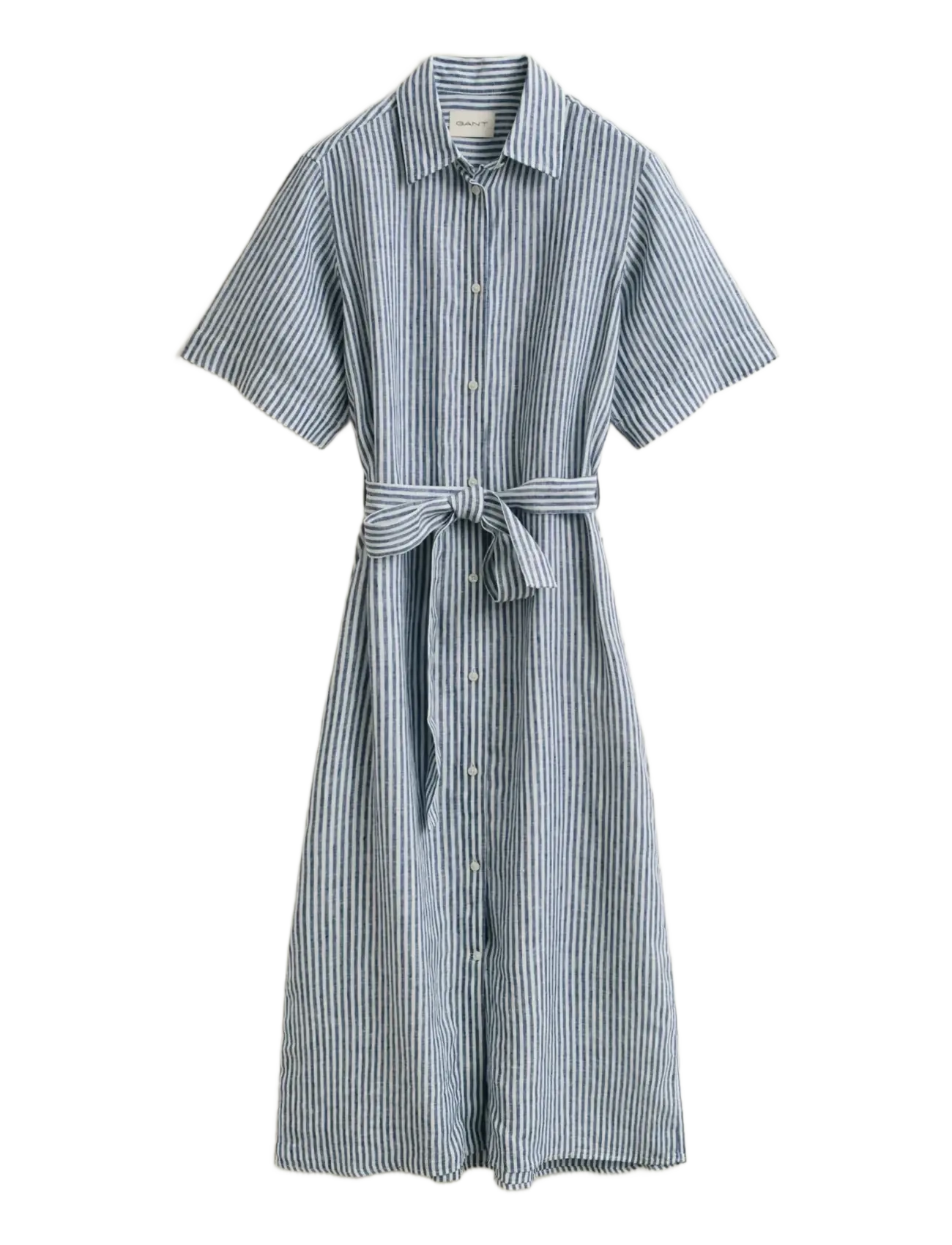 Gant STRIPED LINEN SS SHIRT DRESS - Frühlings-Schnäppchen - EVENING BLUE / blue