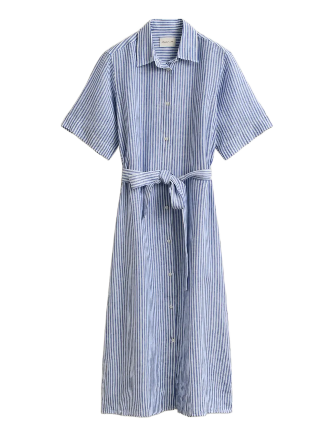 Gant STRIPED LINEN SS SHIRT DRESS - GANT - ROYAL BLUE / blue