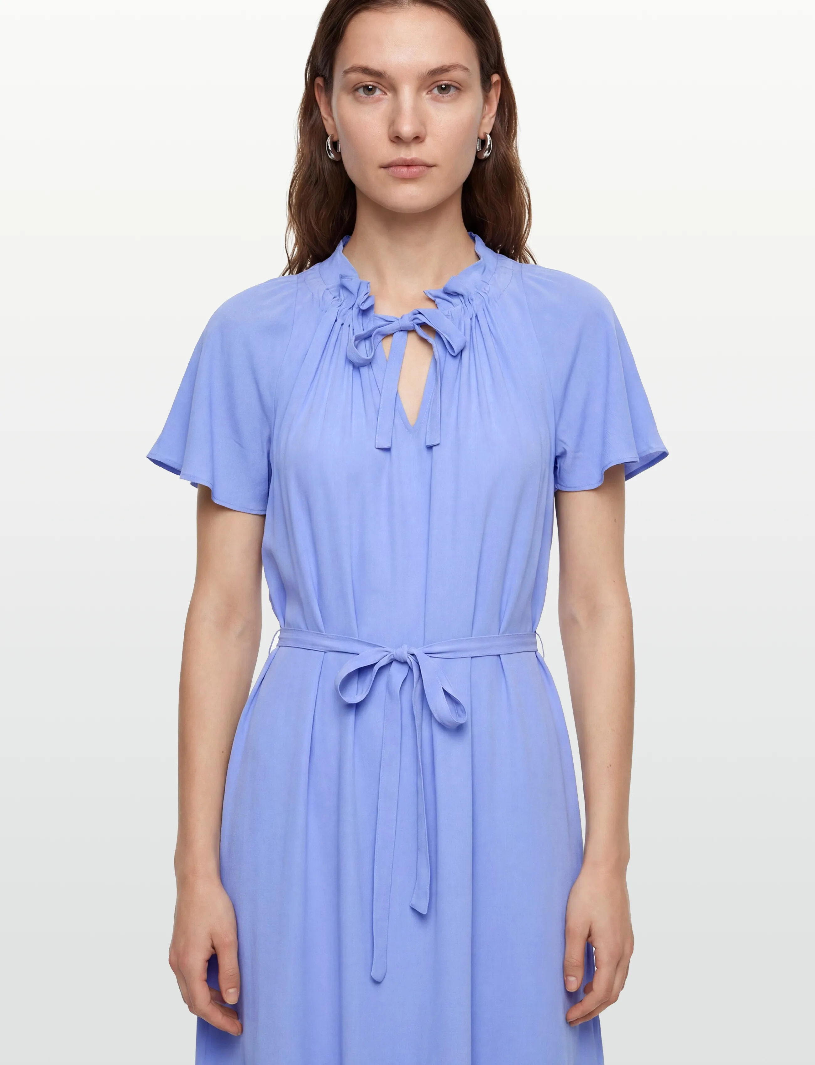 Gant - CAP SLEEVE MIDI DRESS - sommerkjoler - hydrangea blue - 3