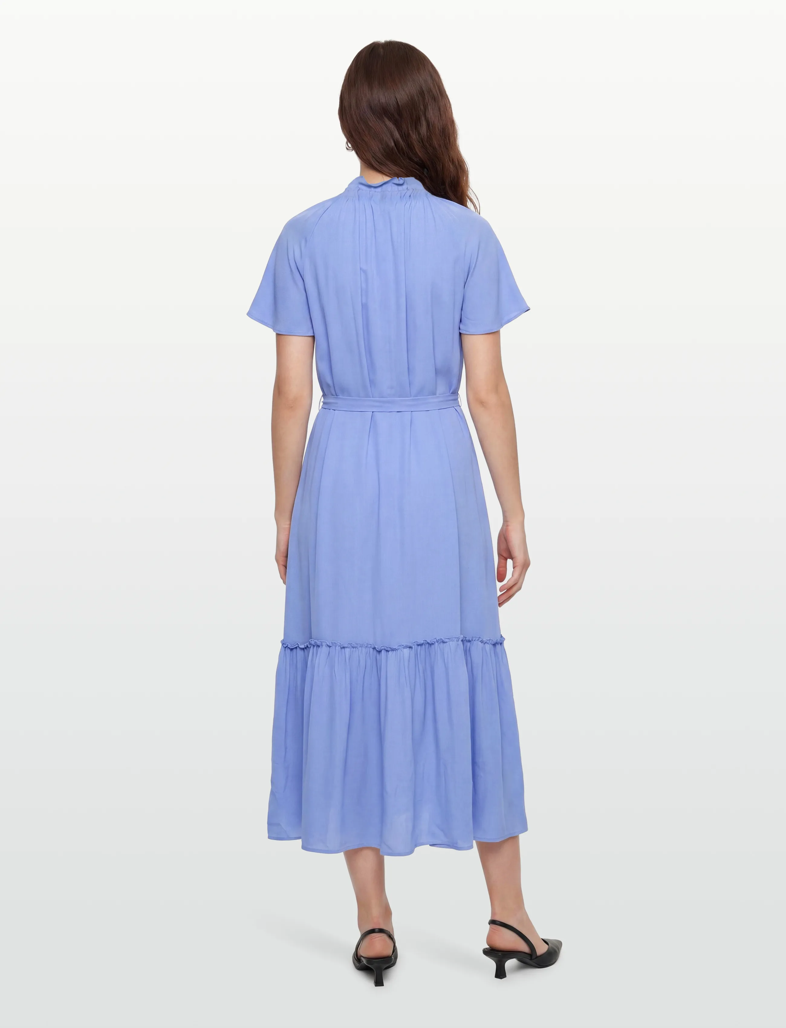 Gant - CAP SLEEVE MIDI DRESS - sommerkjoler - hydrangea blue - 4