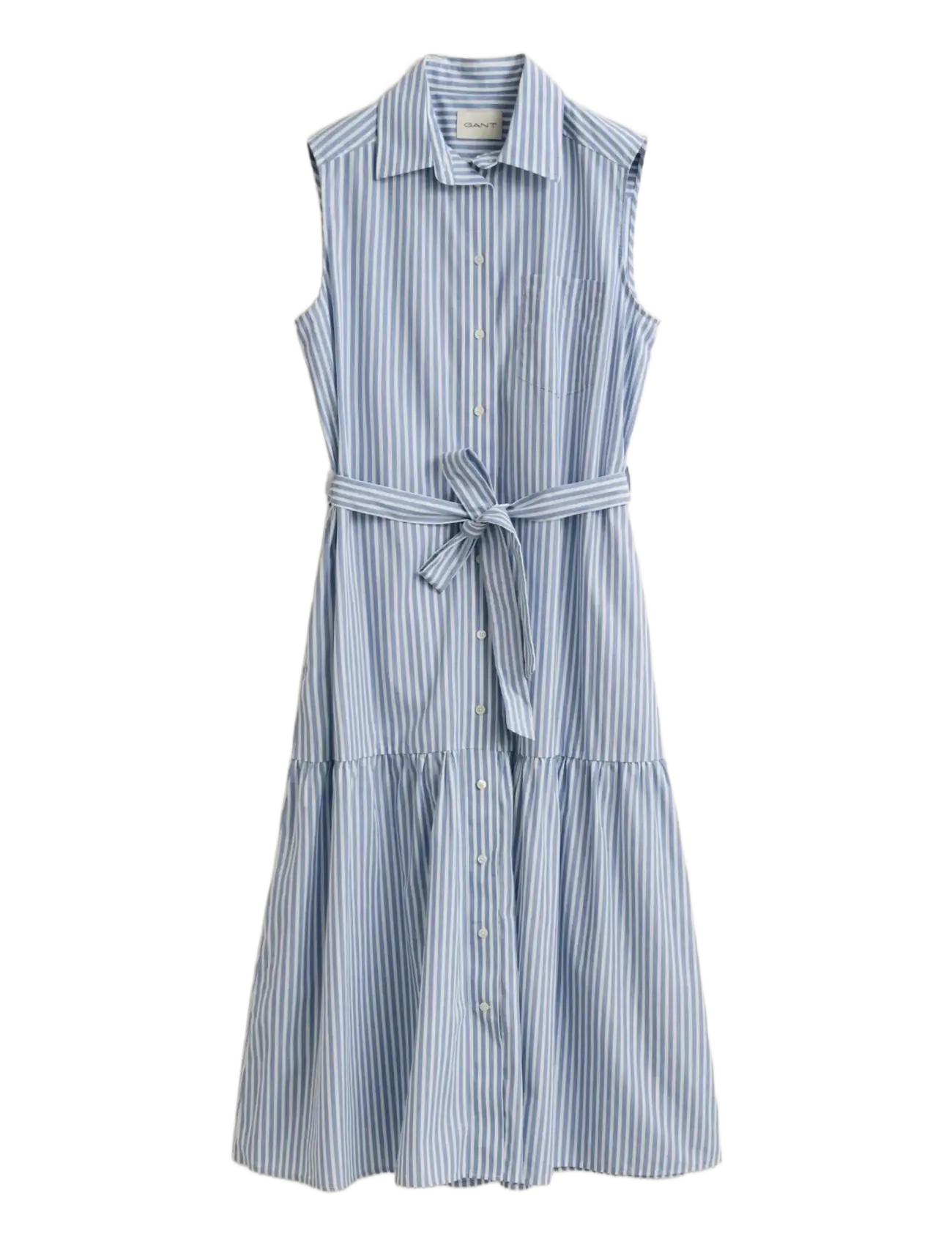 Gant STRIPE CTN SLEEVELESS DRESS - Särkkleidid - HYDRANGEA BLUE / blue