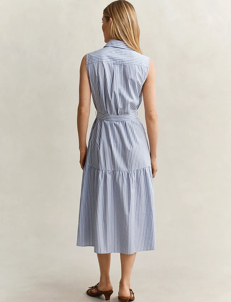 GANT - STRIPE CTN SLEEVELESS DRESS - hemdkleider - hydrangea blue - 2