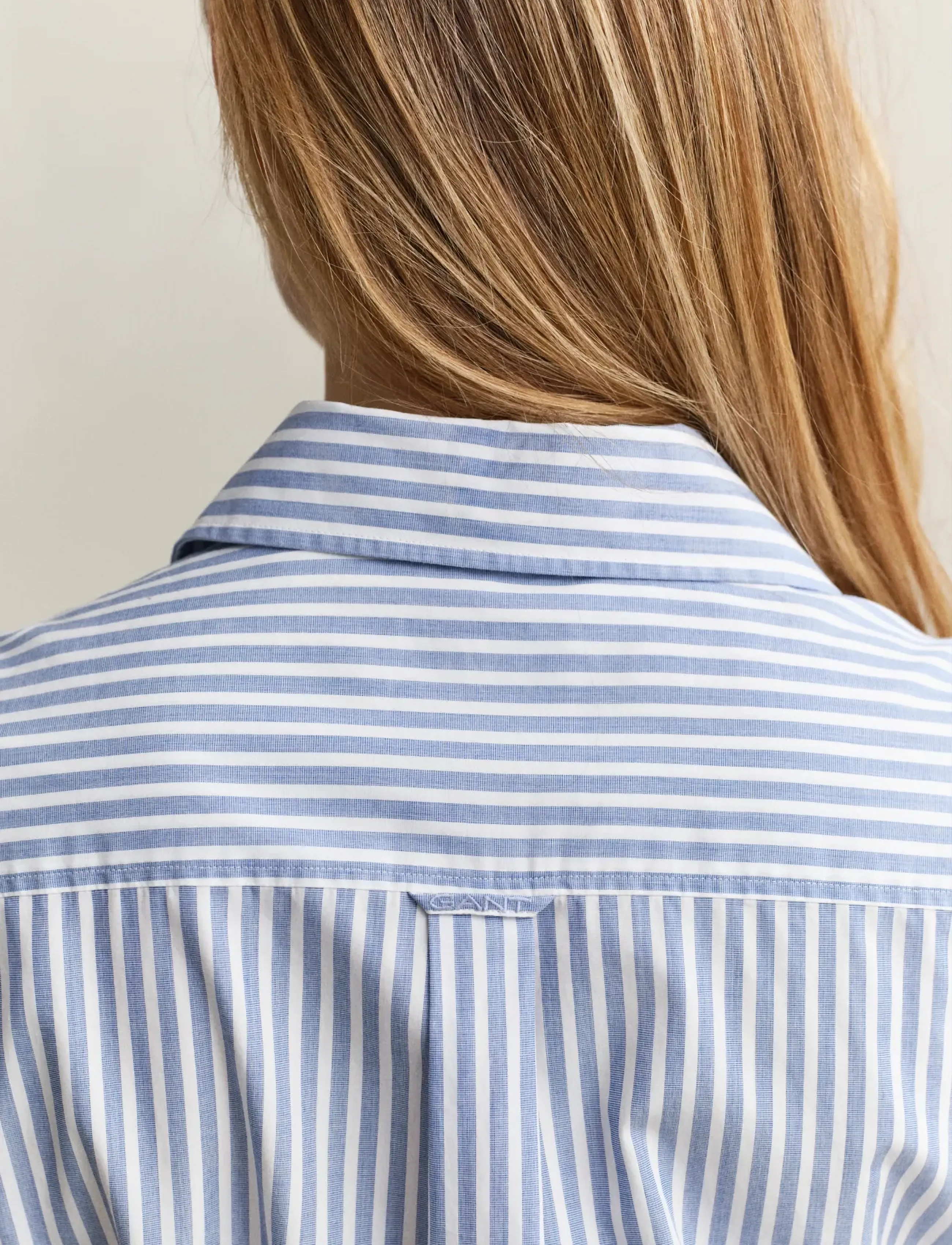 Gant - STRIPE CTN SLEEVELESS DRESS - skjortklänningar - hydrangea blue - 3