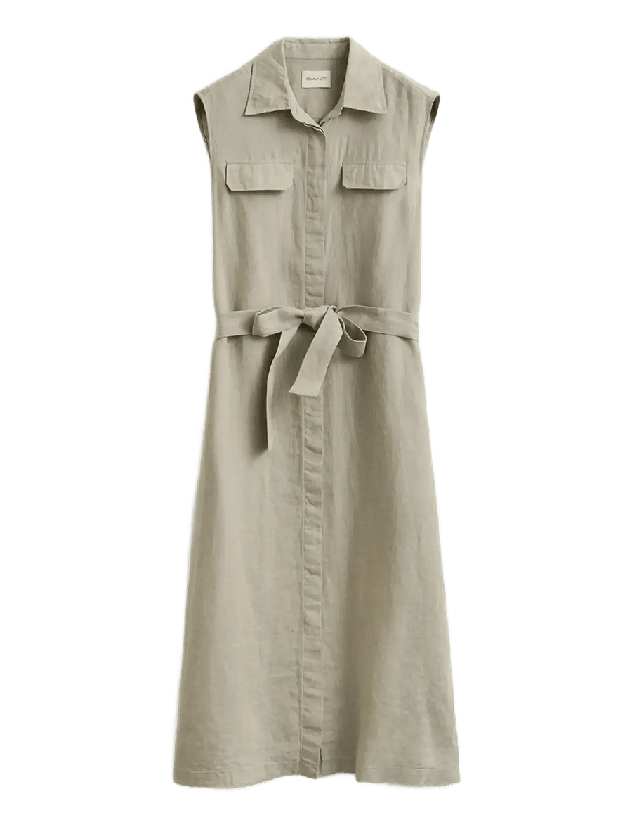 Gant - LINEN SLEEVELESS DRESS - sommerkleider - country beige - 1