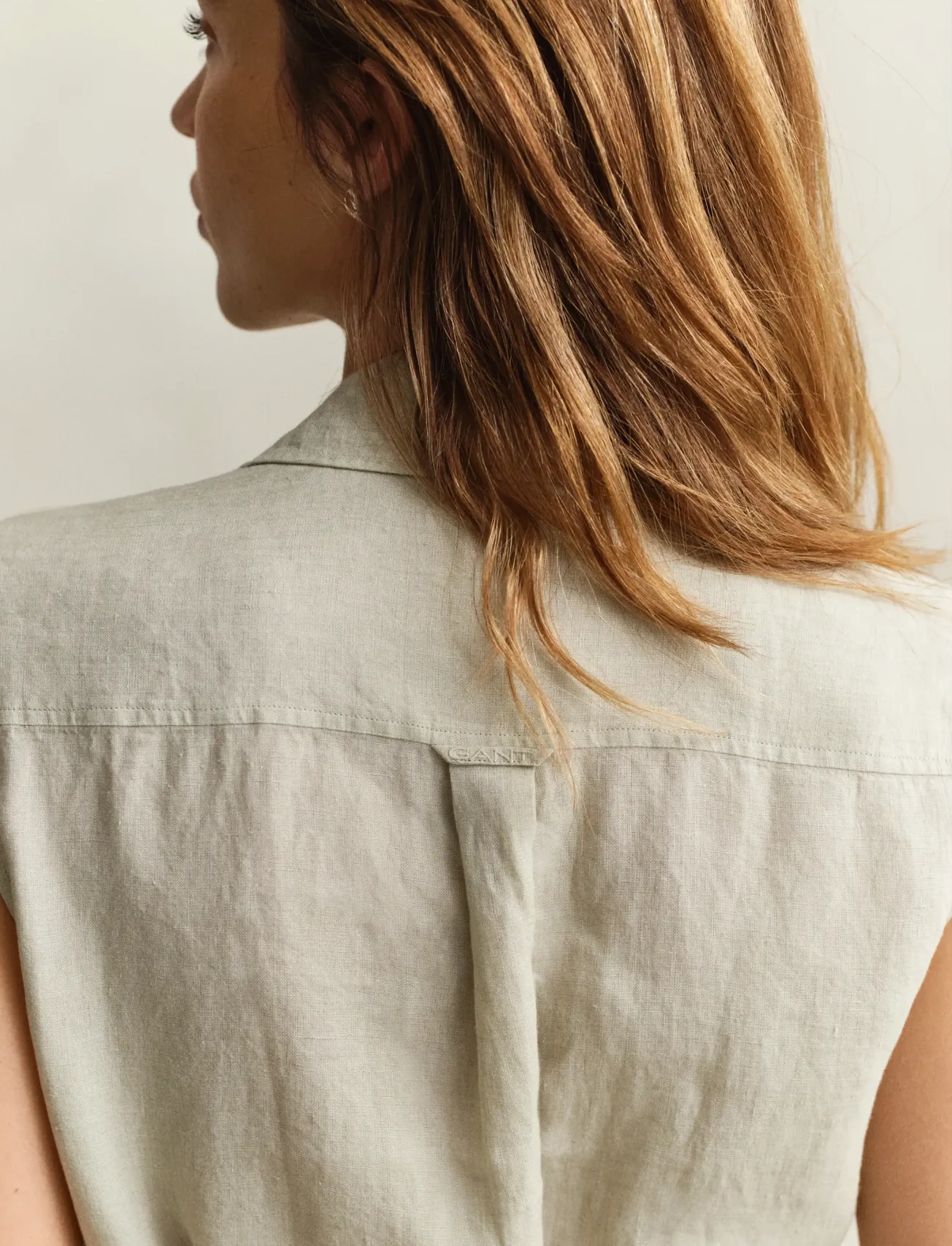 Gant - LINEN SLEEVELESS DRESS - summer dresses - country beige - 3