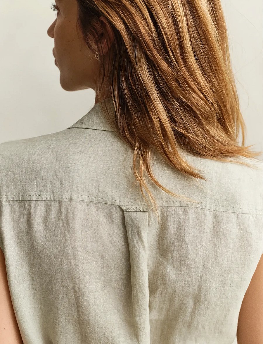 Gant - LINEN SLEEVELESS DRESS - sommerkleider - country beige - 3