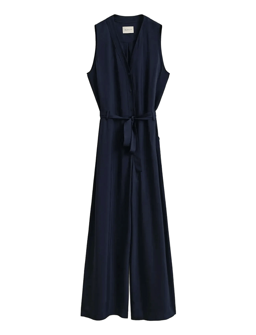Gant - FLUID TWILL BELTED JUMPSUIT - mode trends - evening blue - 1
