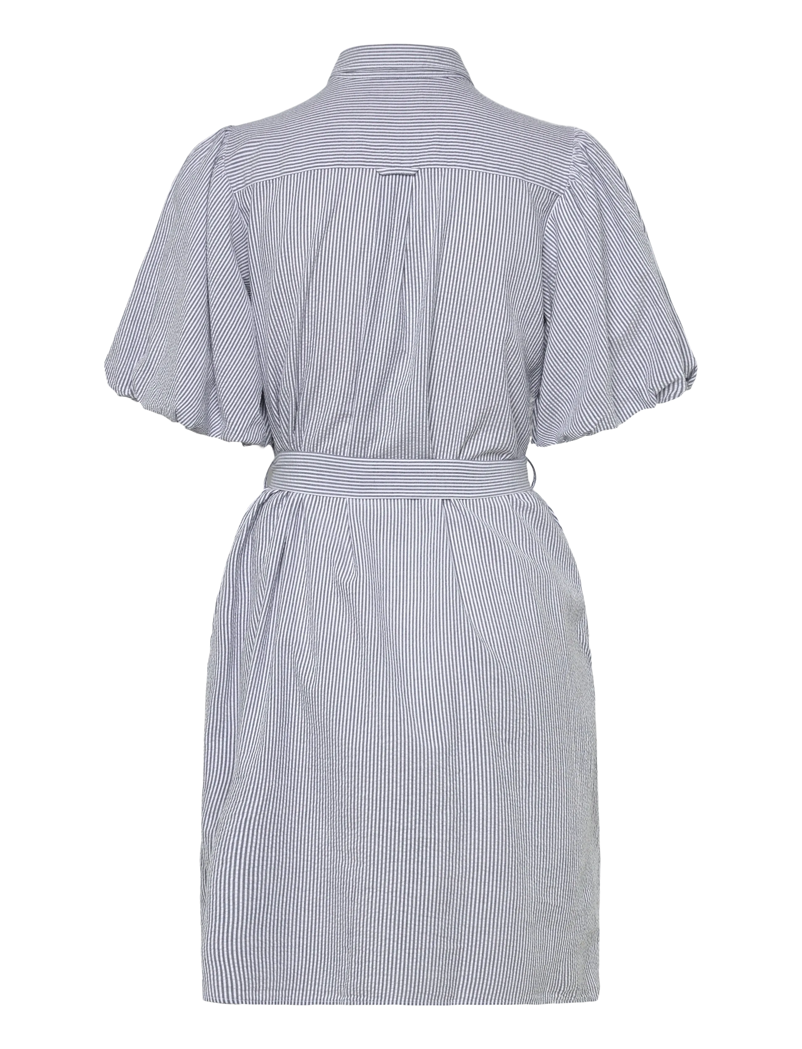 Gant - SEERSUCKER PUFF SLEEVE DRESS - shirt dresses - evening blue - 2