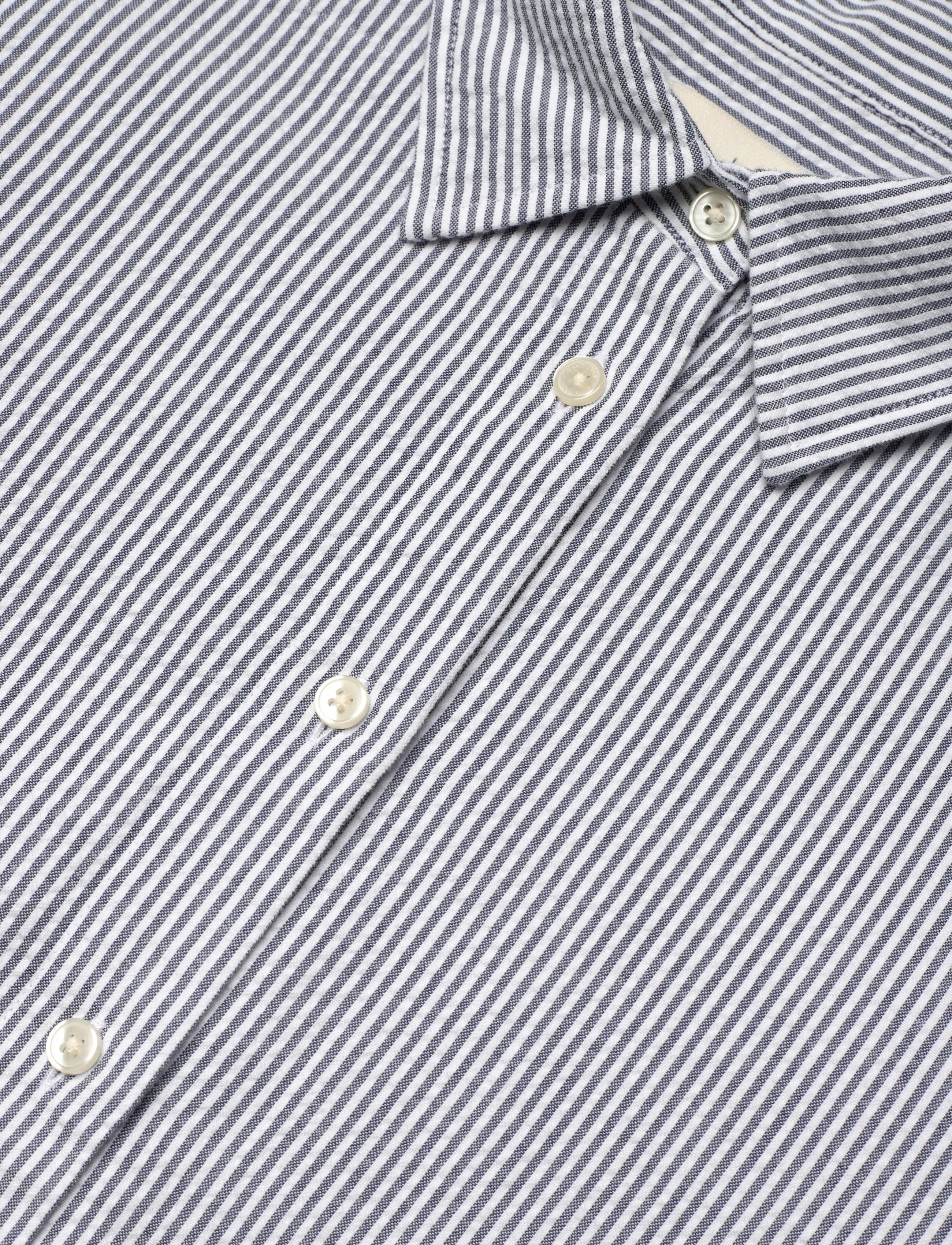 Gant - SEERSUCKER PUFF SLEEVE DRESS - shirt dresses - evening blue - 5
