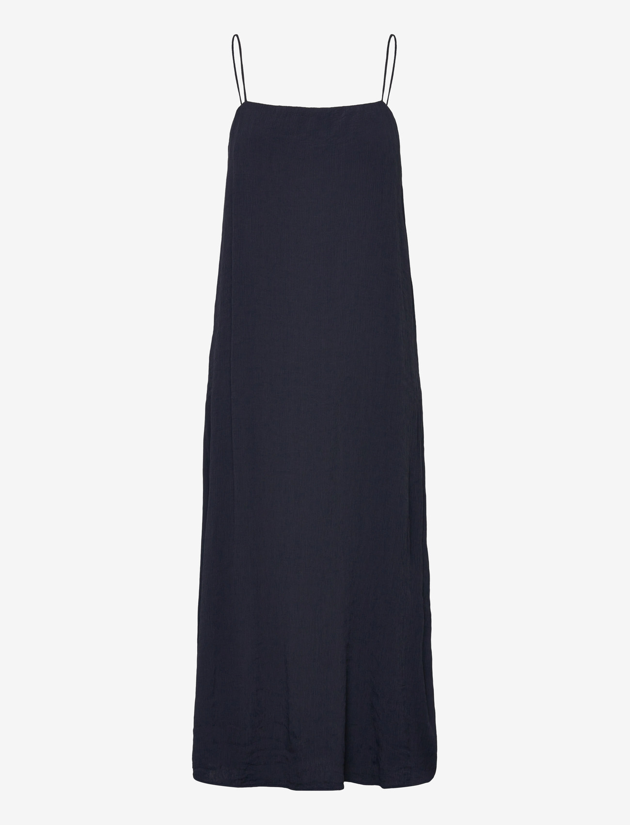 GANT - CRINKLED STRAP MIDI DRESS - slipklänningar - evening blue - 0