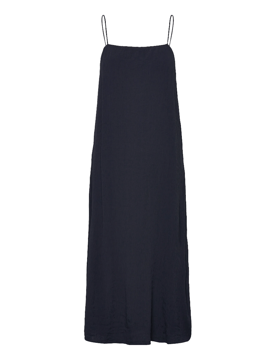 Gant - CRINKLED STRAP MIDI DRESS - schlupfkleider - evening blue - 1