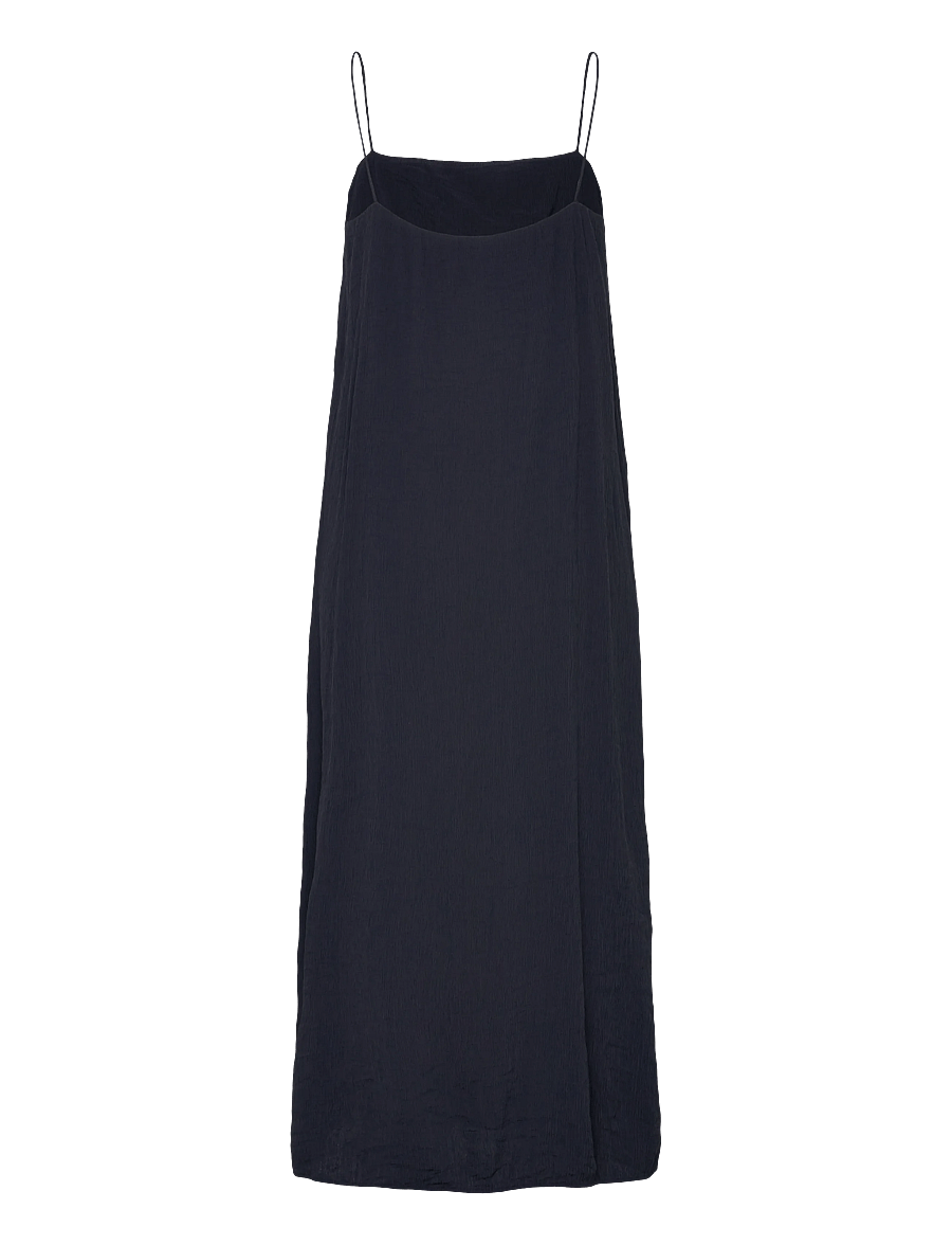 Gant - CRINKLED STRAP MIDI DRESS - schlupfkleider - evening blue - 2