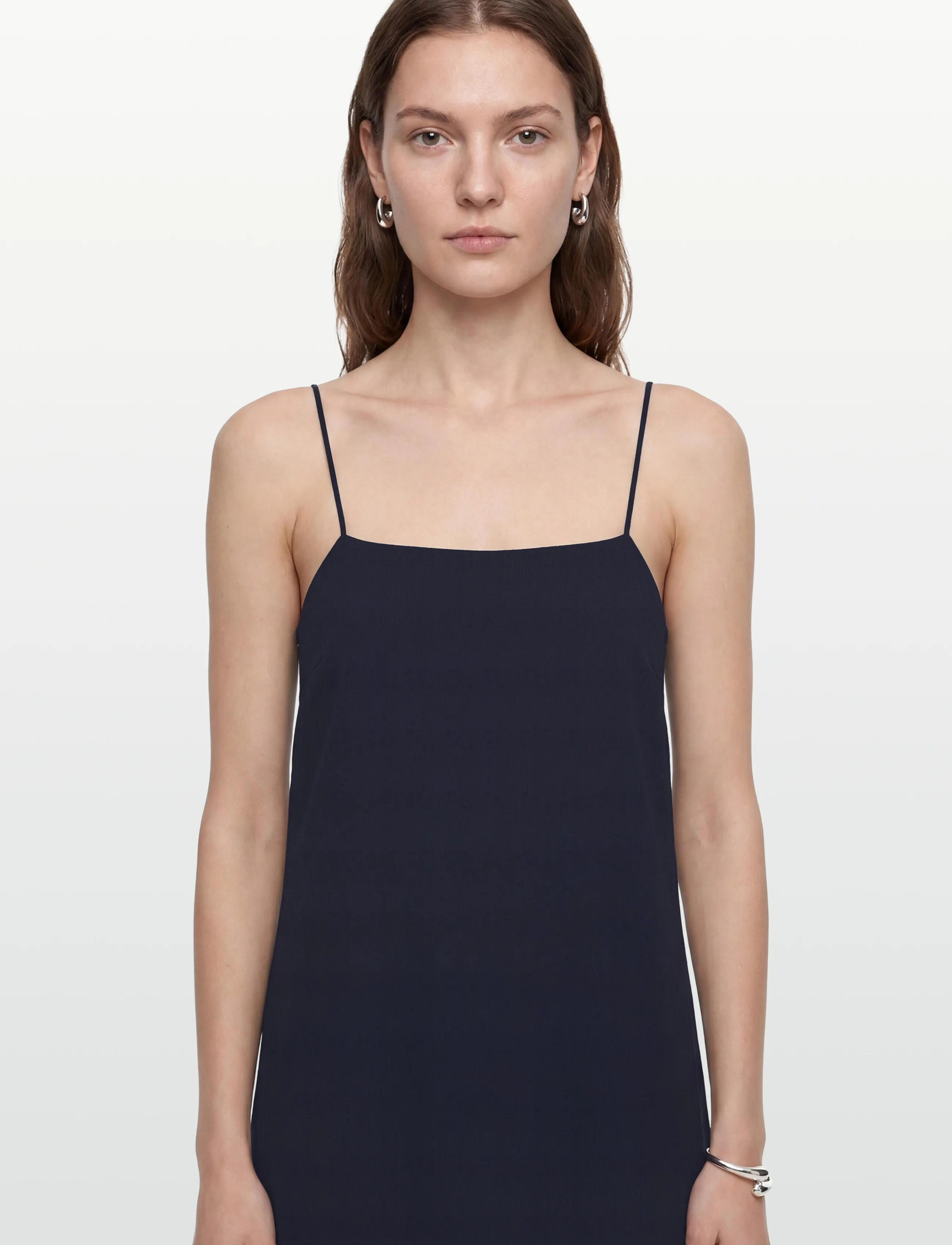 Gant - CRINKLED STRAP MIDI DRESS - robes moulantes - evening blue - 3
