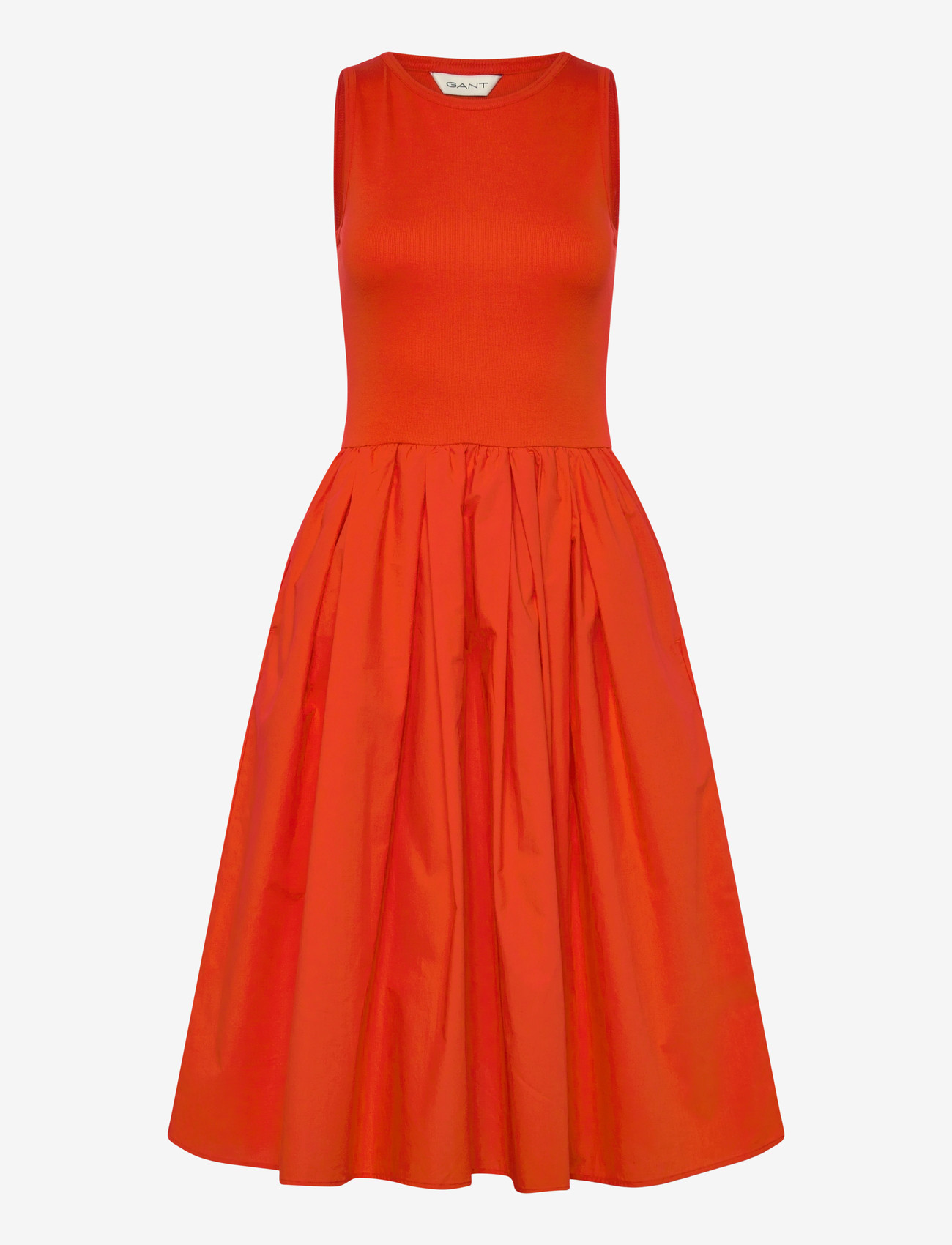 Gant JERSEY WOVEN COMBO DRESS - Klänningar - PERFECT RED / red