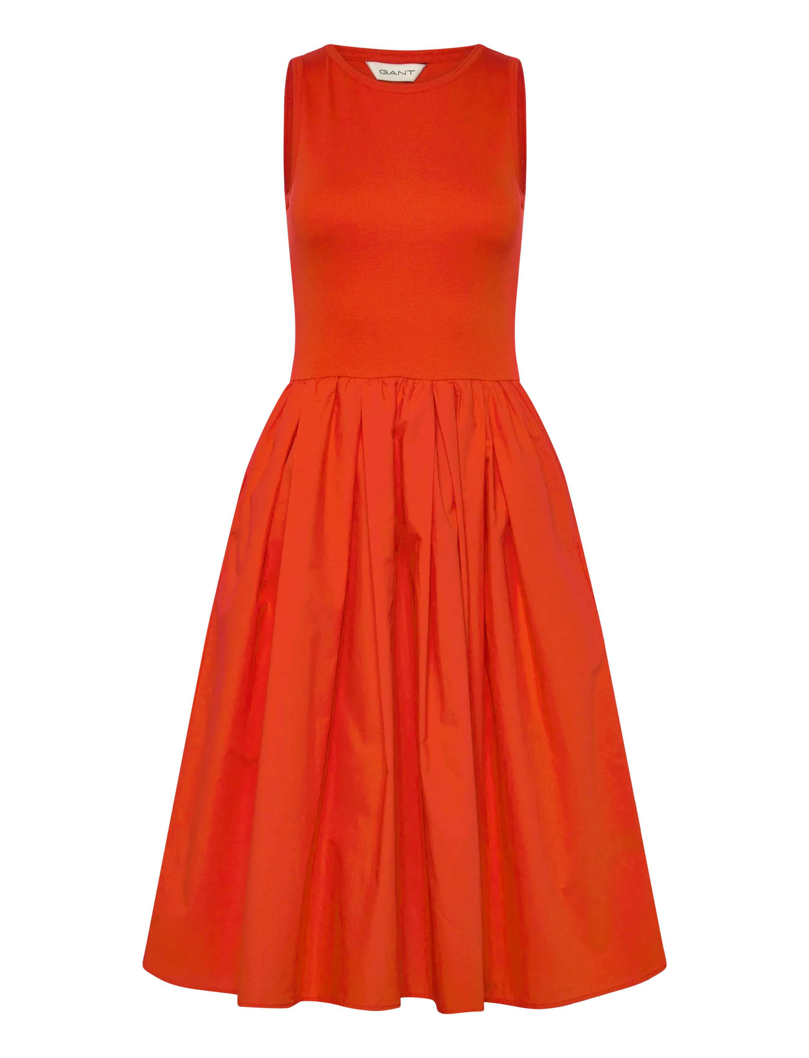 GANT JERSEY WOVEN COMBO DRESS - Riided - PERFECT RED / red