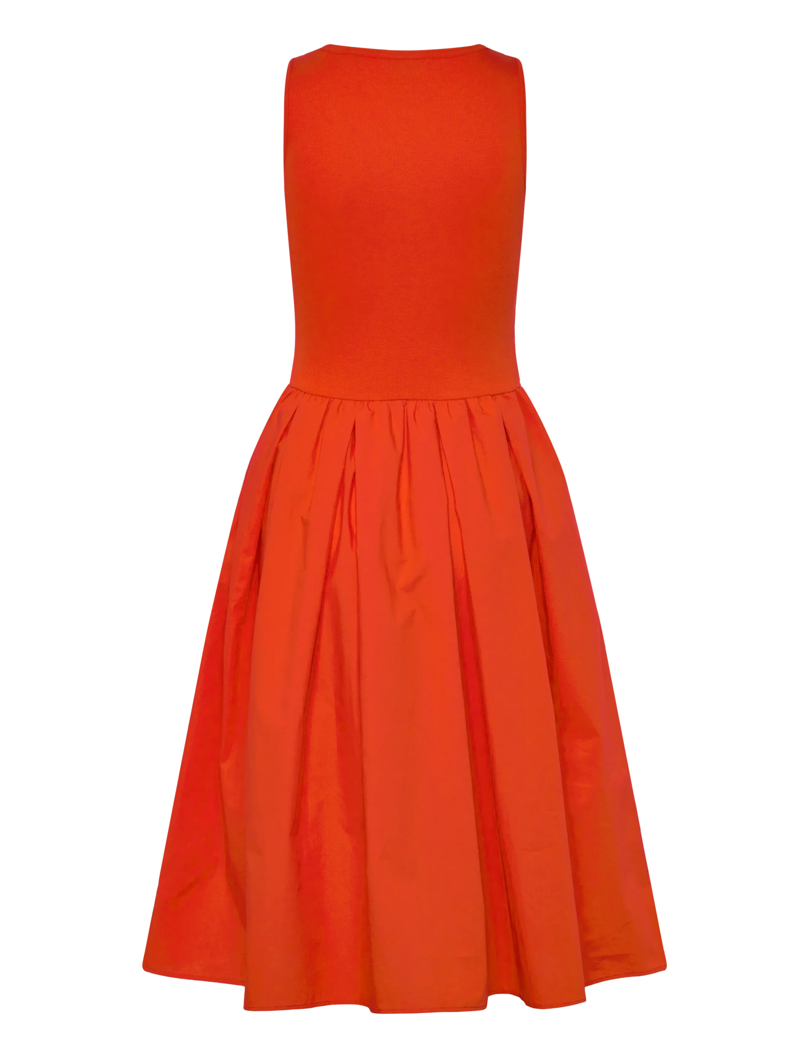 Gant - JERSEY WOVEN COMBO DRESS - midi kjoler - perfect red - 2