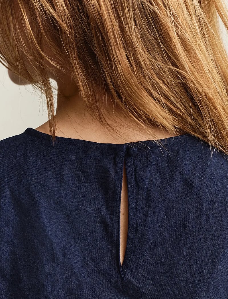 GANT - LINEN BIAS CUT MIDI DRESS - maxi kjoler - evening blue - 3