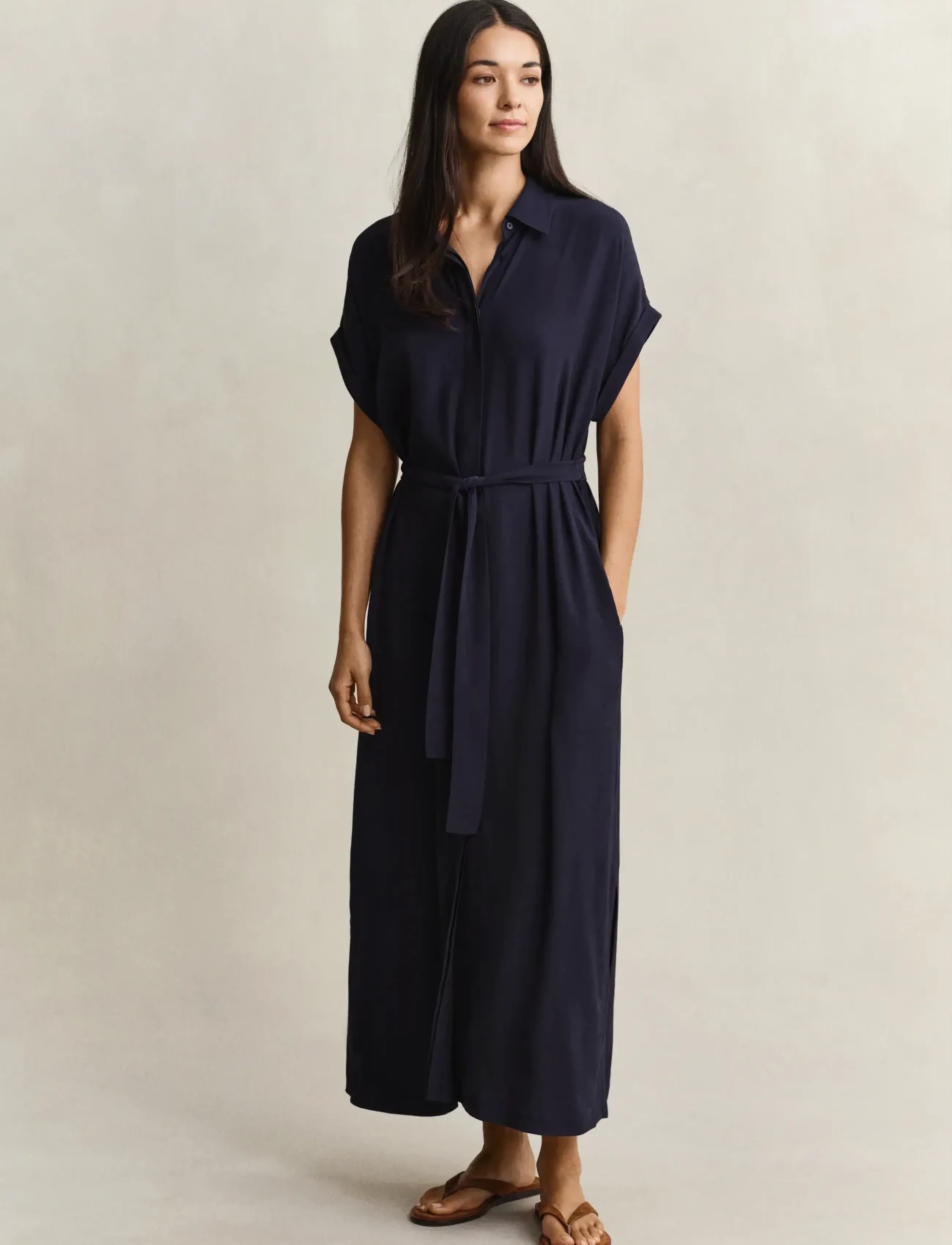 Gant - CAP SLEEVE SHIRT DRESS - evening blue - 3