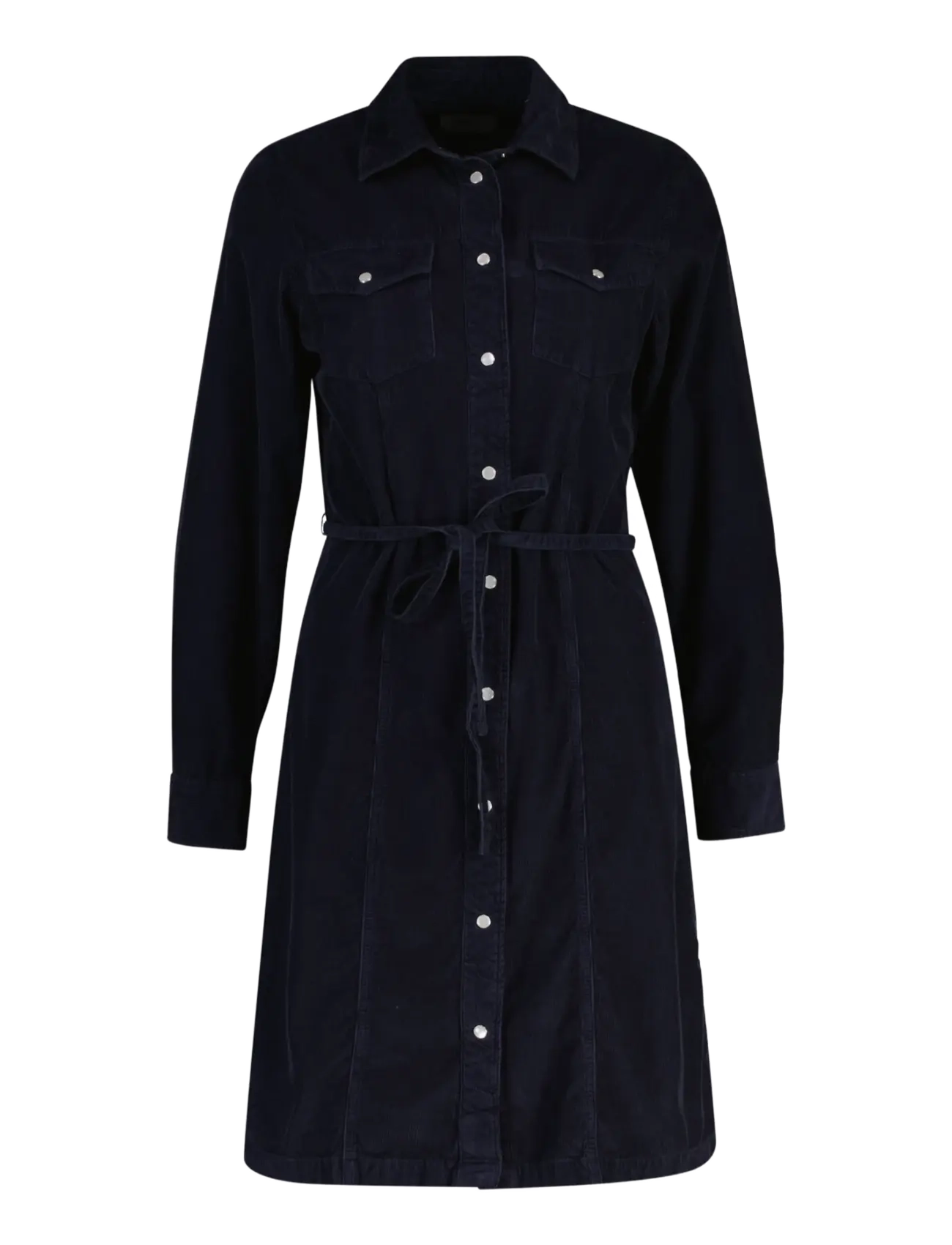 Gant BELTED CORDUROY SHIRT DRESS - Klänningar - EVENING BLUE / navy