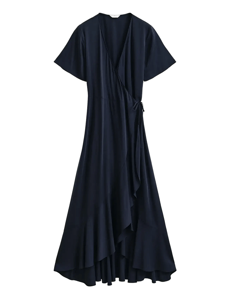 Gant - WRAP SS FRILL DRESS - sommerkleider - evening blue - 1
