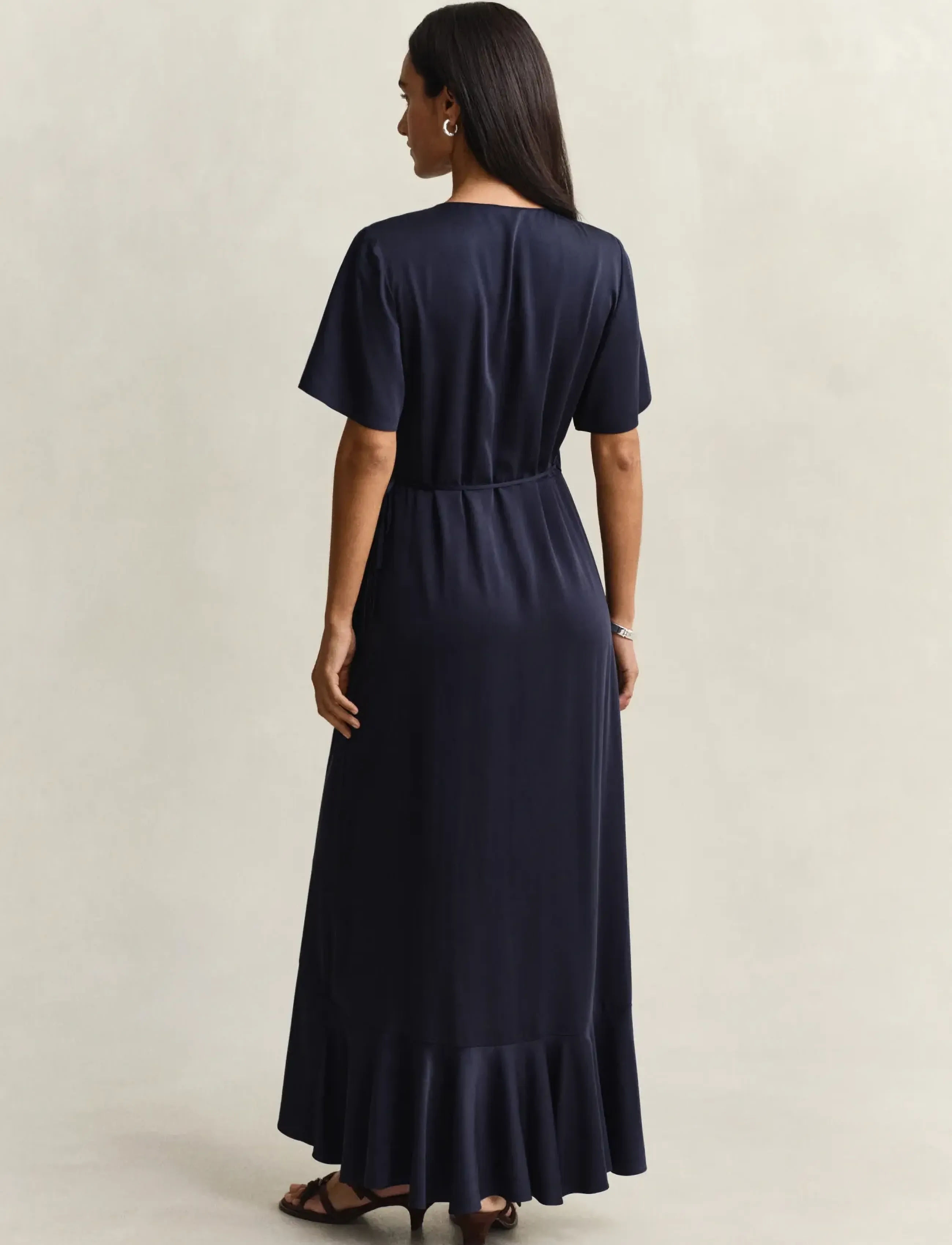 Gant - WRAP SS FRILL DRESS - sommerkleider - evening blue - 2