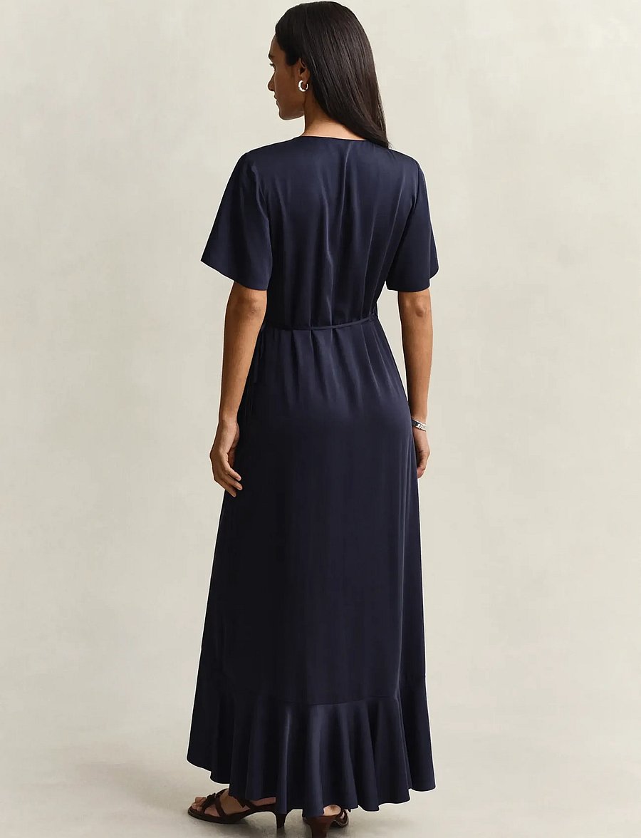 Gant - WRAP SS FRILL DRESS - sommerkleider - evening blue - 2
