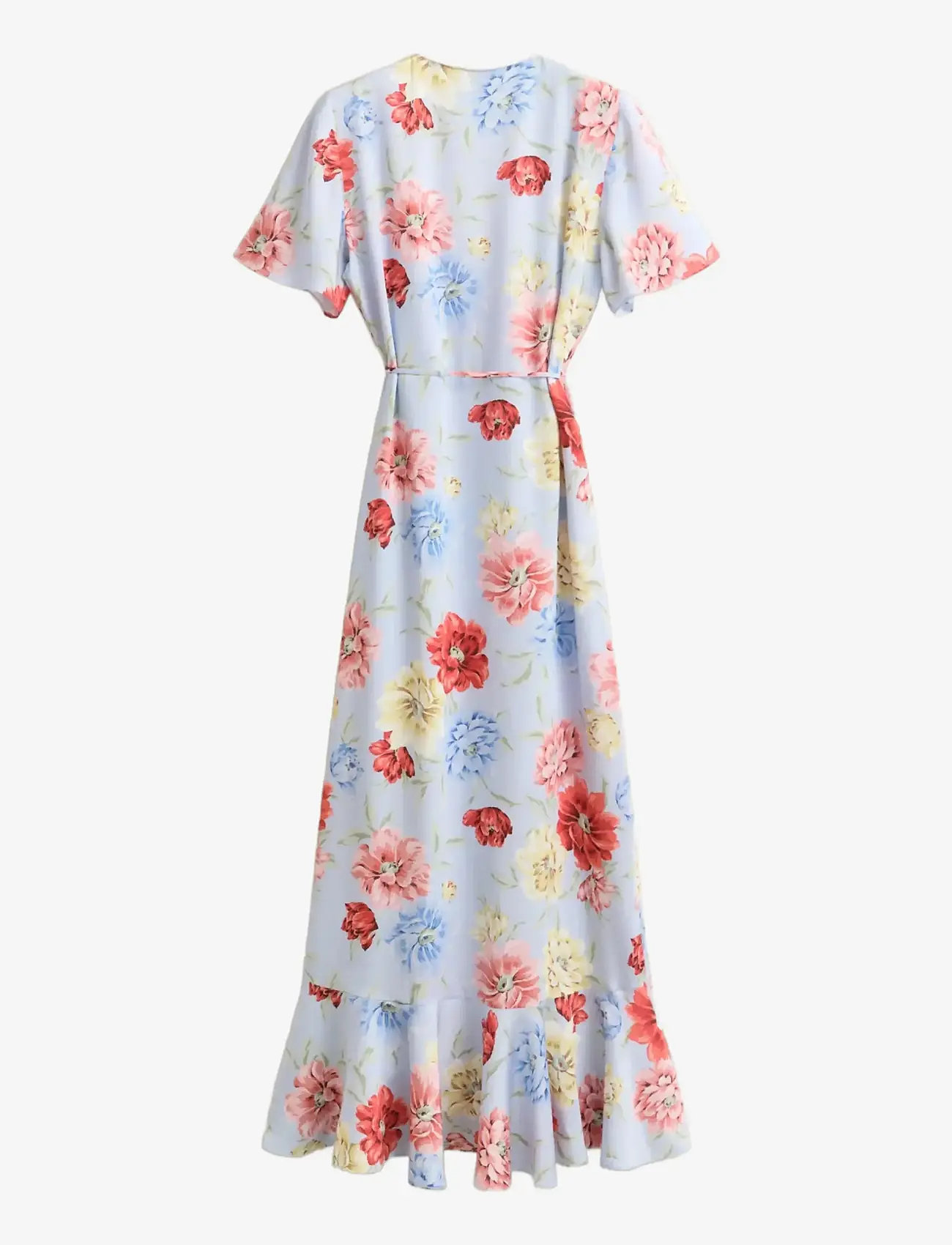GANT - FLORAL PRINT WRAP SS FRILL DRESS - sommerkleider - light blue - 1