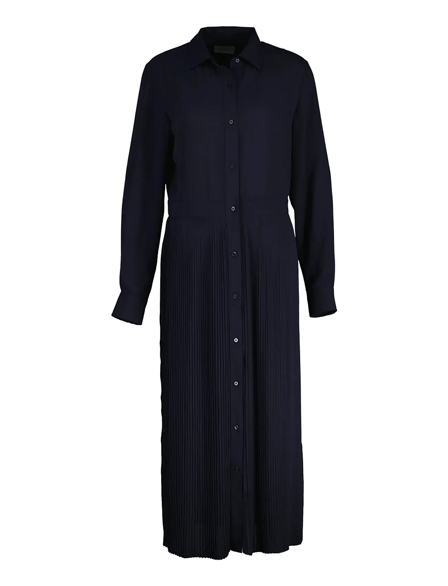 Gant - FLUID LS SHIRT DRESS - hemdkleider - evening blue - 0