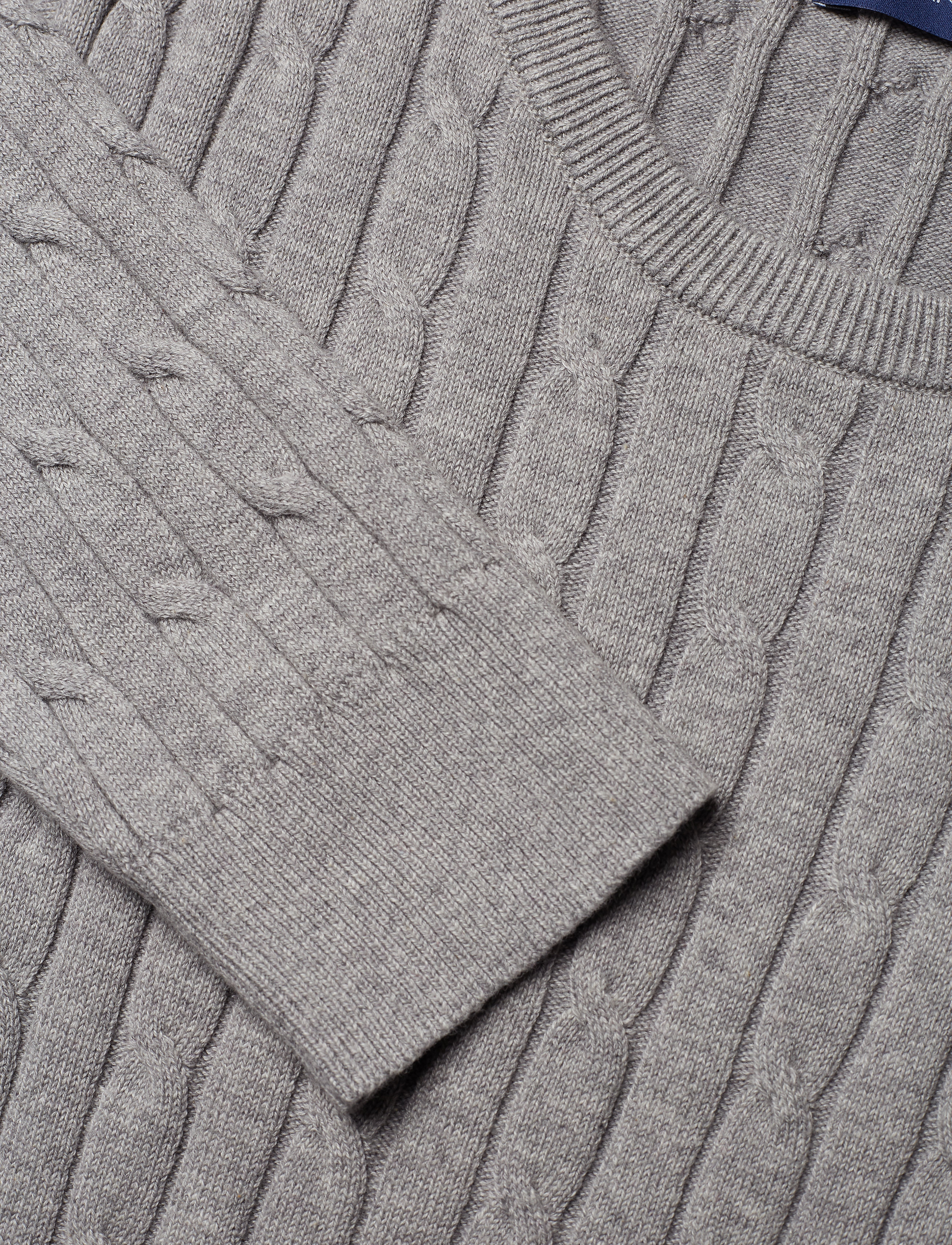 GANT - STRETCH COTTON CABLE DRESS - grey melange - 2