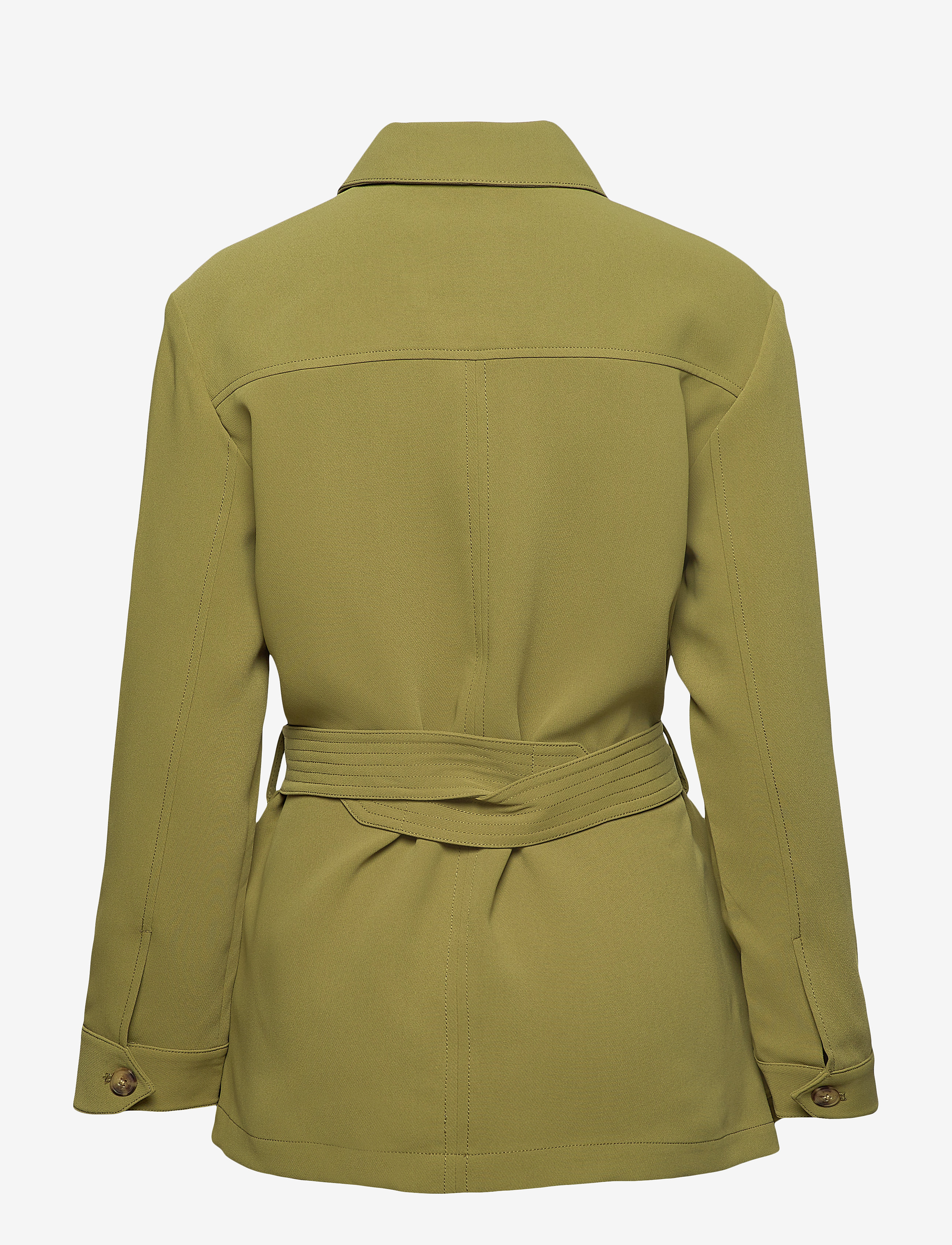 GANT - D1. FLUID BELTED JACKET - olive green - 2