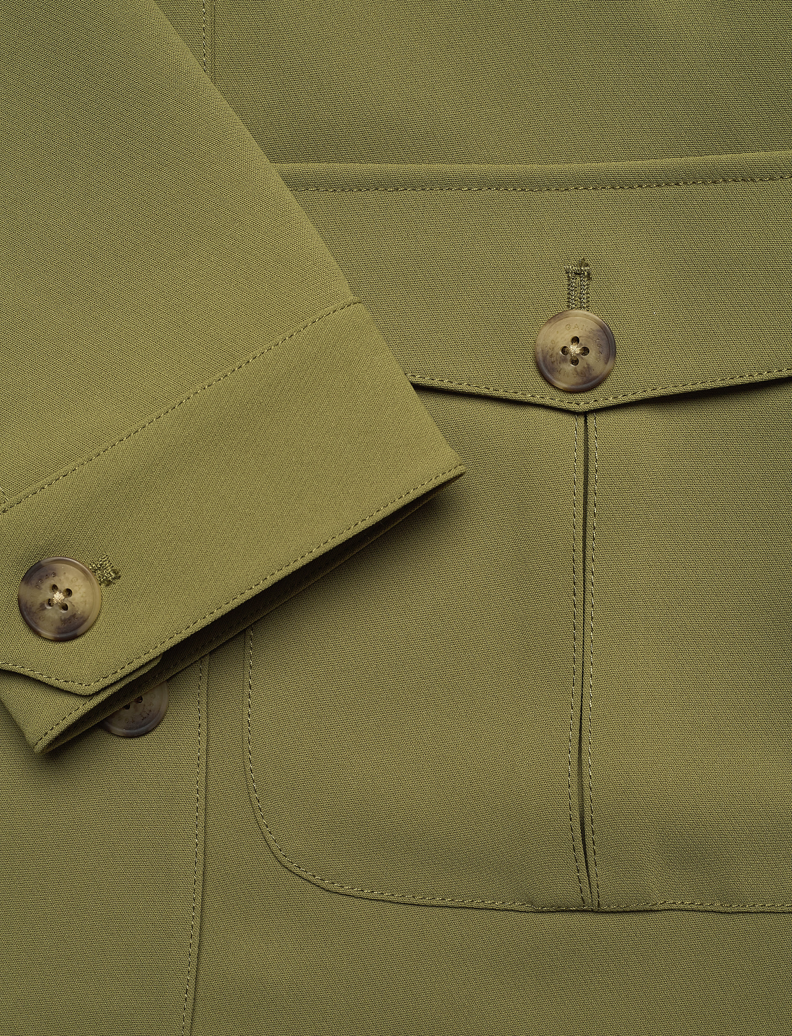 GANT - D1. FLUID BELTED JACKET - olive green - 4