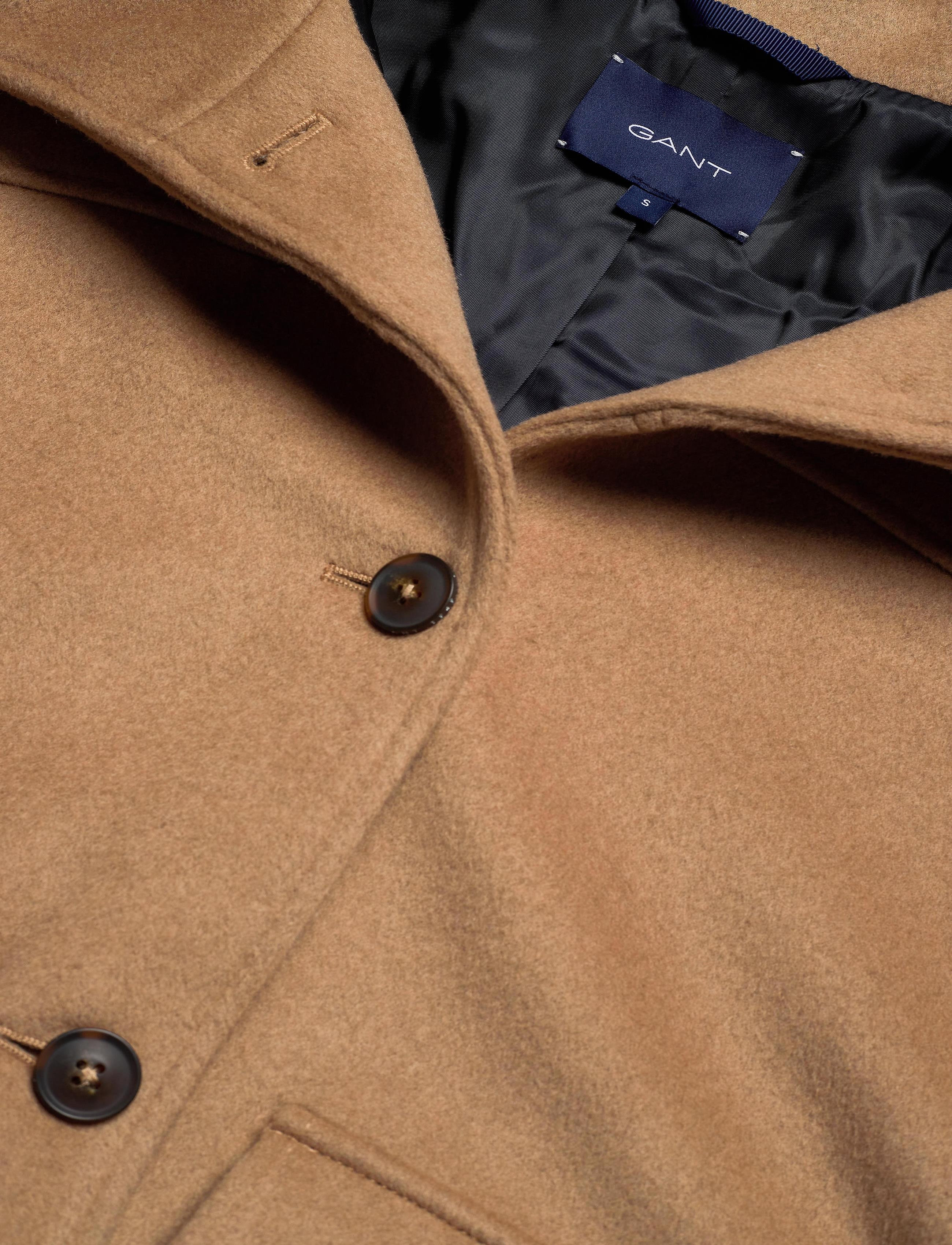GANT - D1. WOOL BLEND CROPPED JACKET - warm khaki - 3