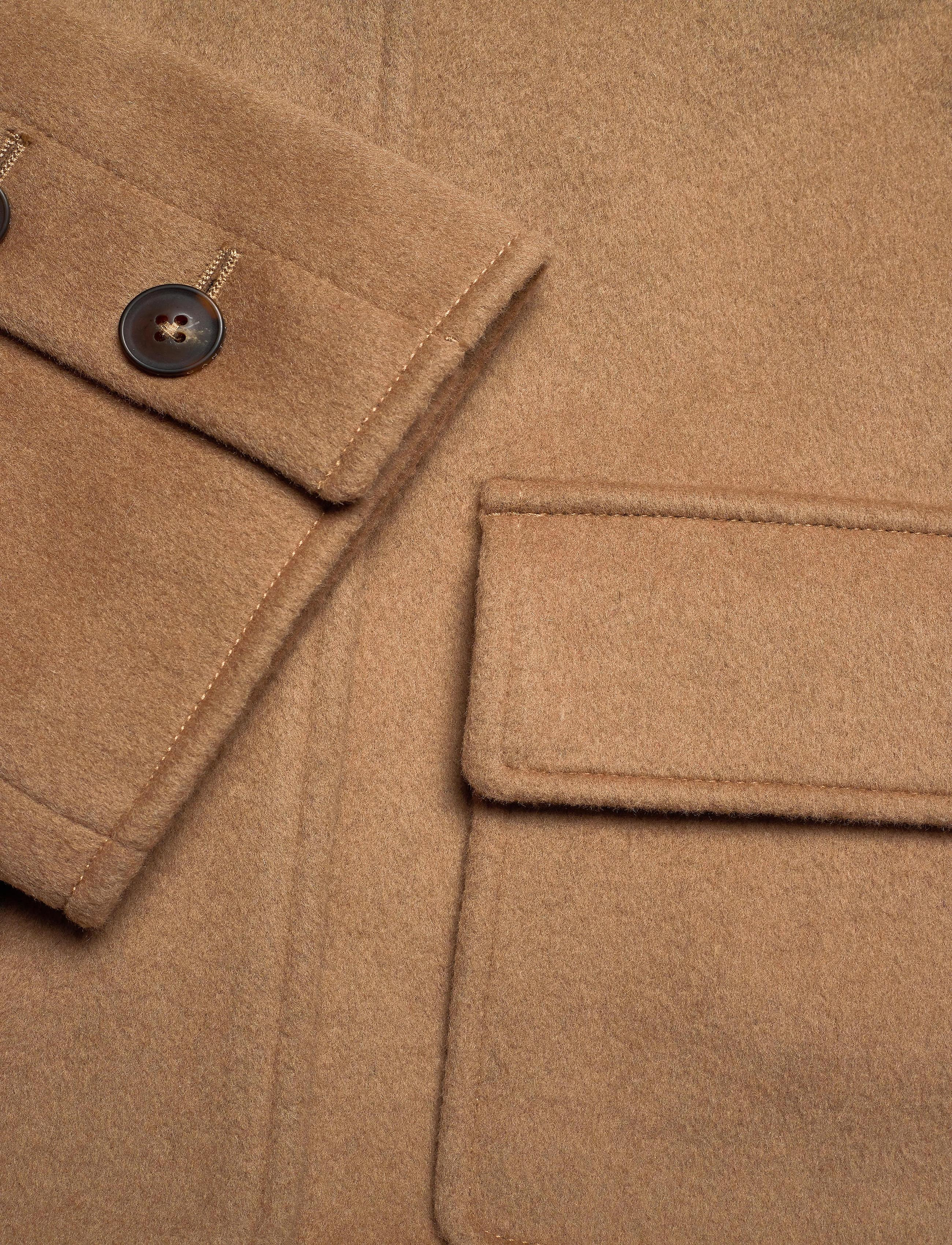 GANT - D1. WOOL BLEND CROPPED JACKET - warm khaki - 4