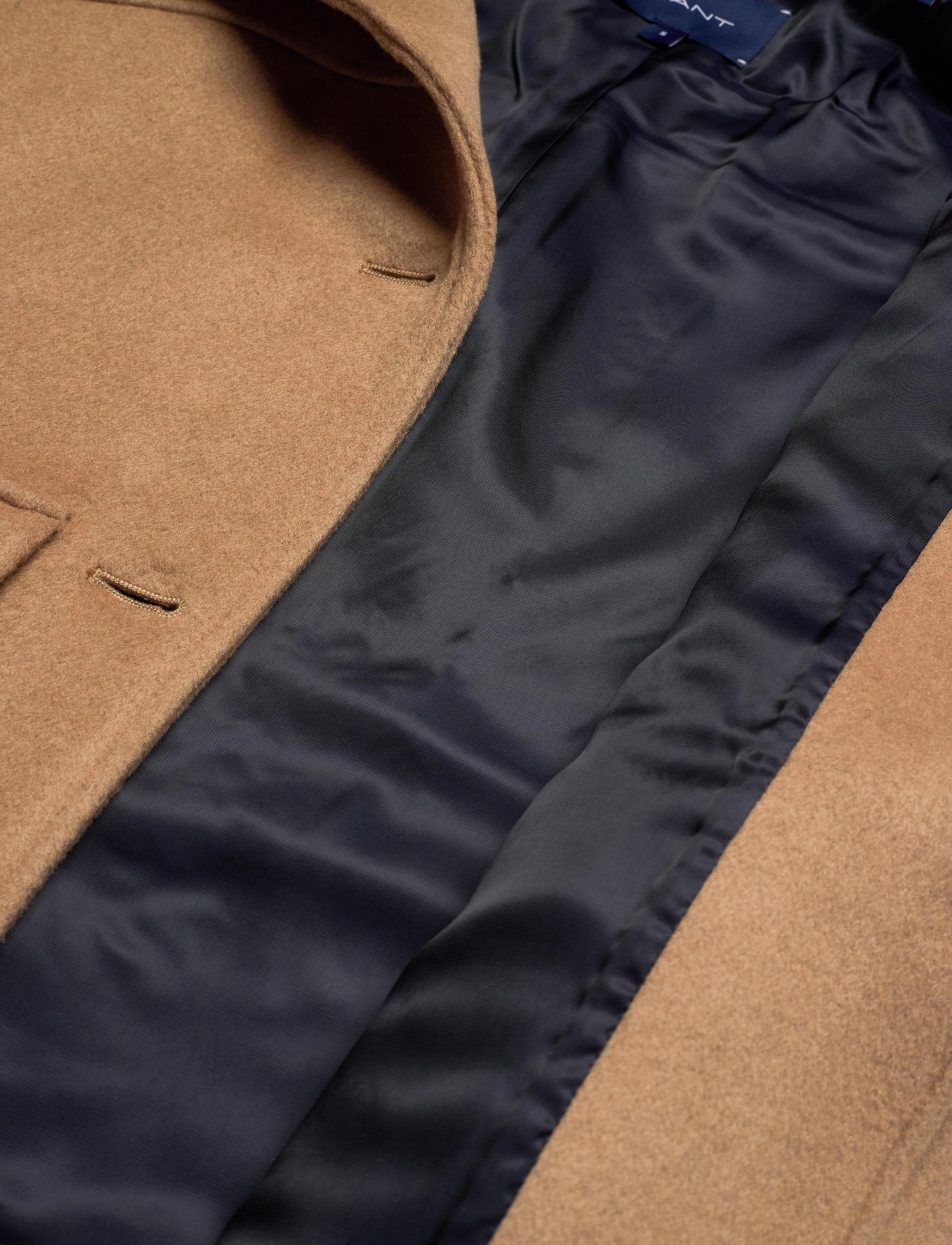 GANT - D1. WOOL BLEND CROPPED JACKET - warm khaki - 5