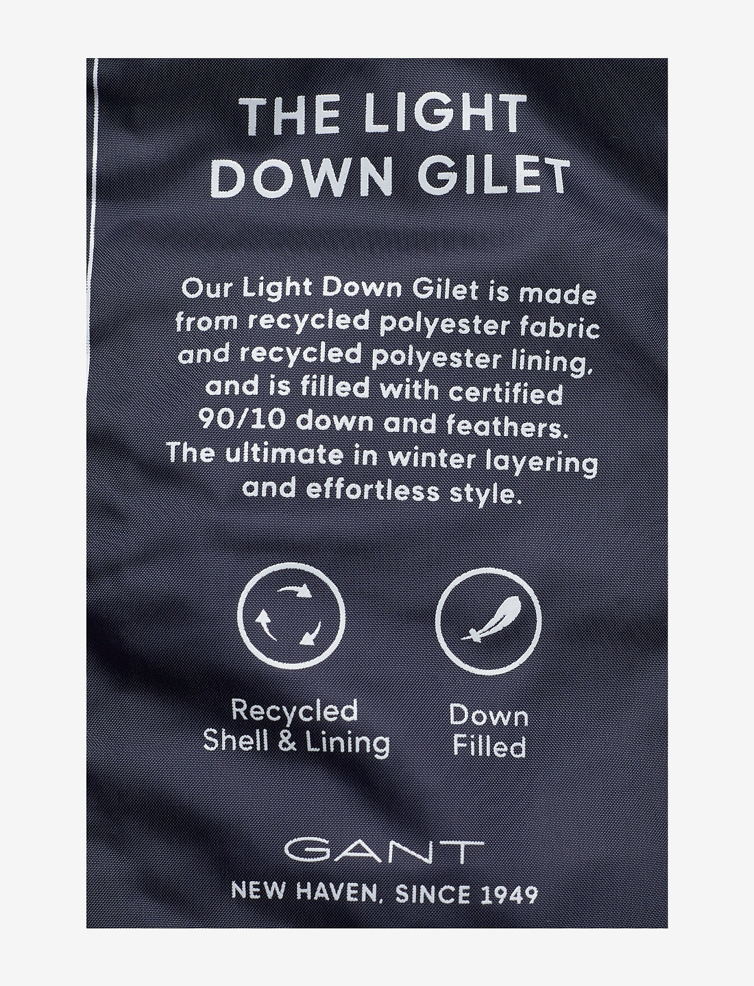 GANT - LIGHT DOWN GILET - höstjackor - evening blue - 2