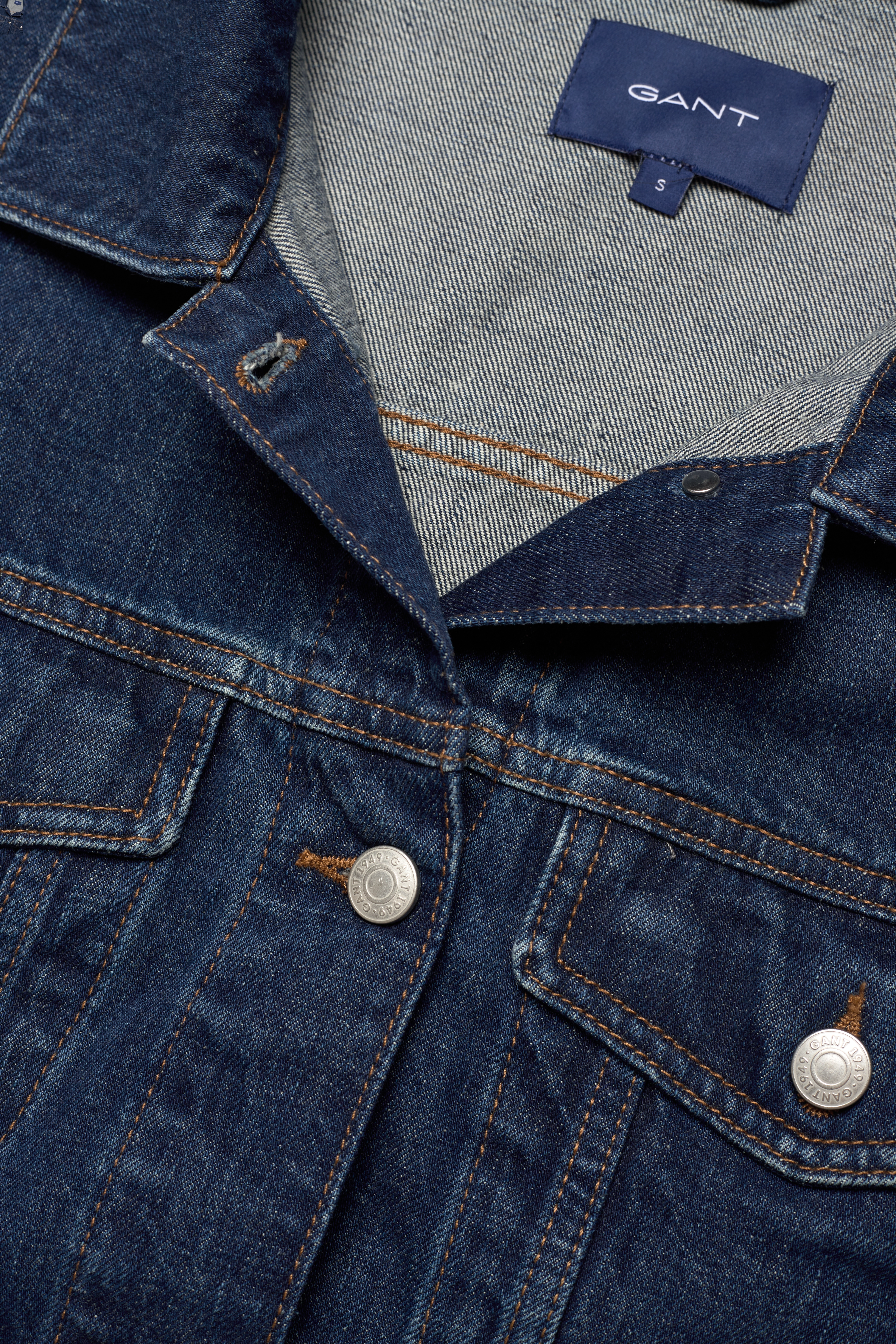 GANT - D2. OVERSIZED DENIM JACKET - dark blue worn in - 4