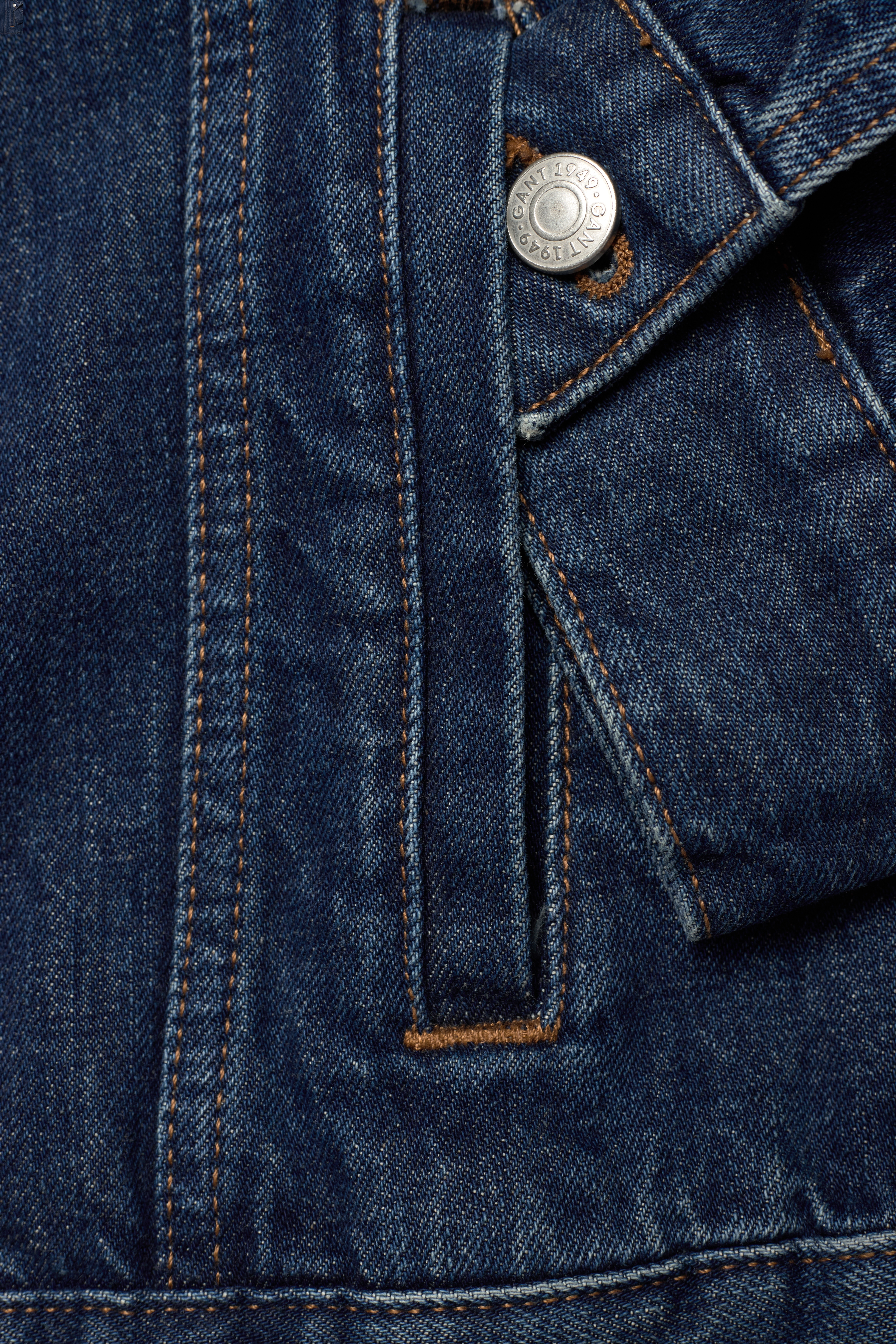 GANT - D2. OVERSIZED DENIM JACKET - dark blue worn in - 5