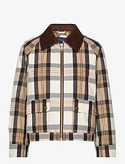 GANT - D1. CHECKED CROPPED JACKET - linen - 0