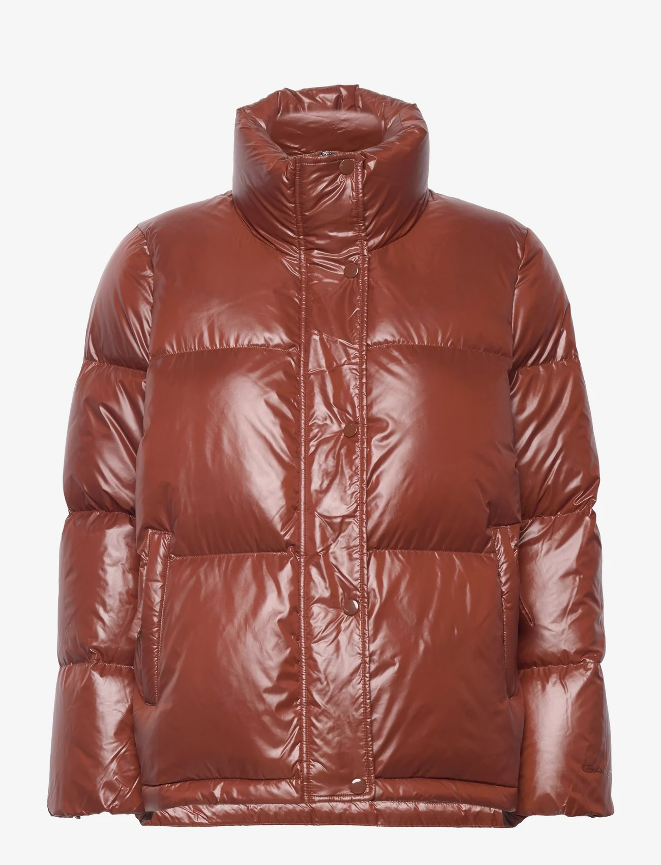 GANT - D1. CROPPED DOWN JACKET - winter jackets - cocoa bean - 0