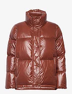 D1. CROPPED DOWN JACKET - COCOA BEAN
