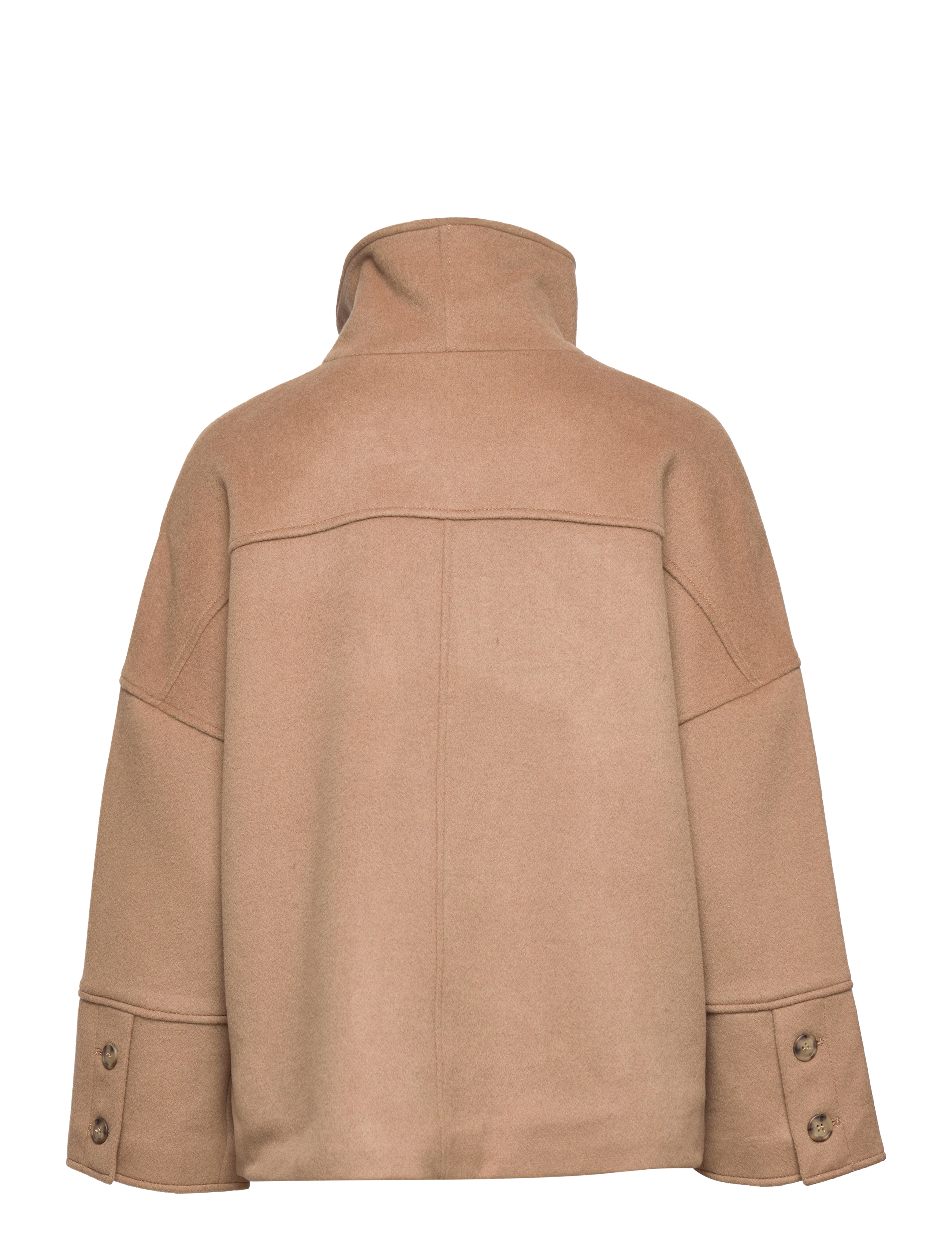 GANT - D1. WOOL BLEND CROPPED JACKET - warm khaki - 1
